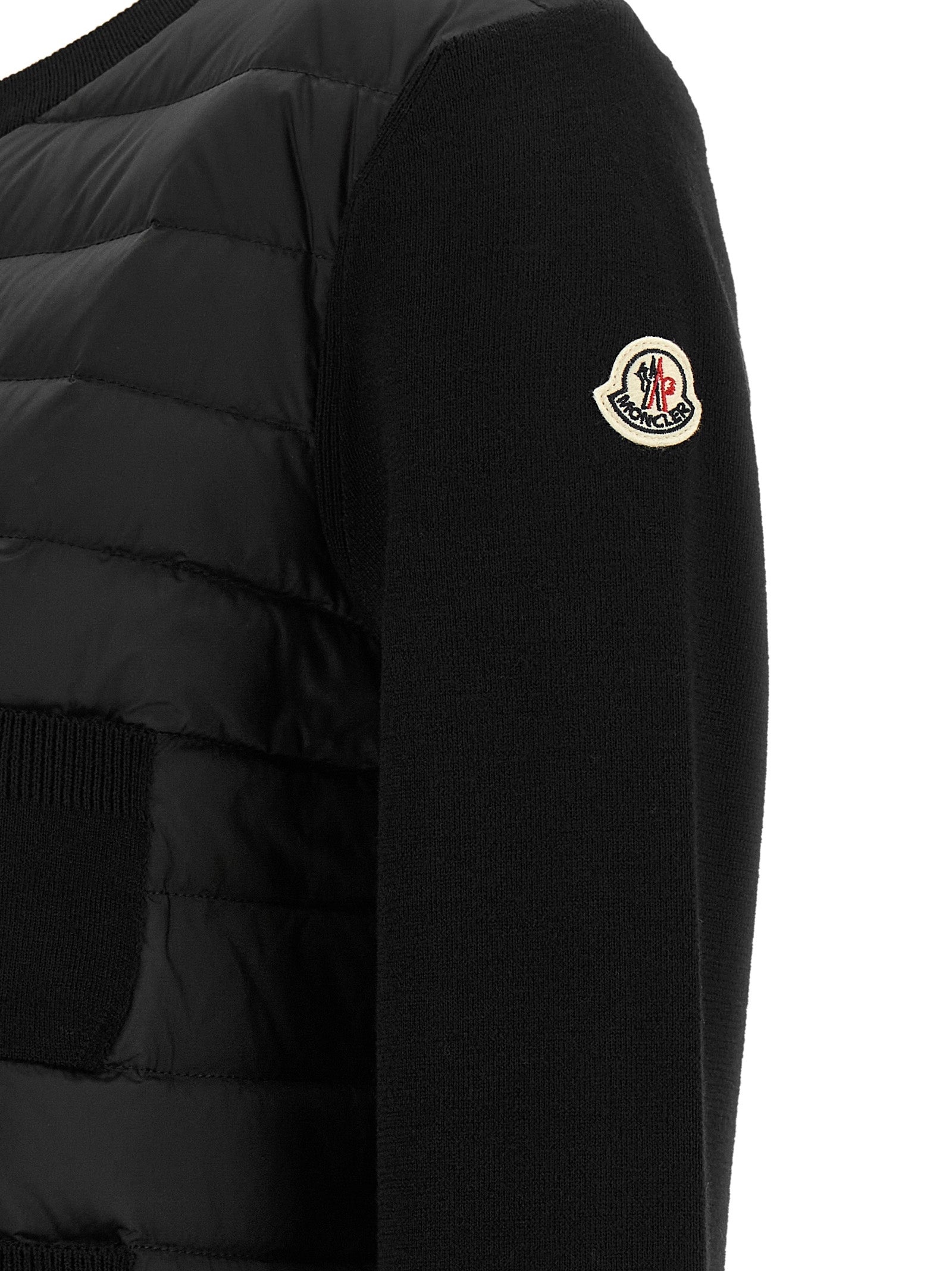 Moncler Schwarzer Cardigan aus Polyamid