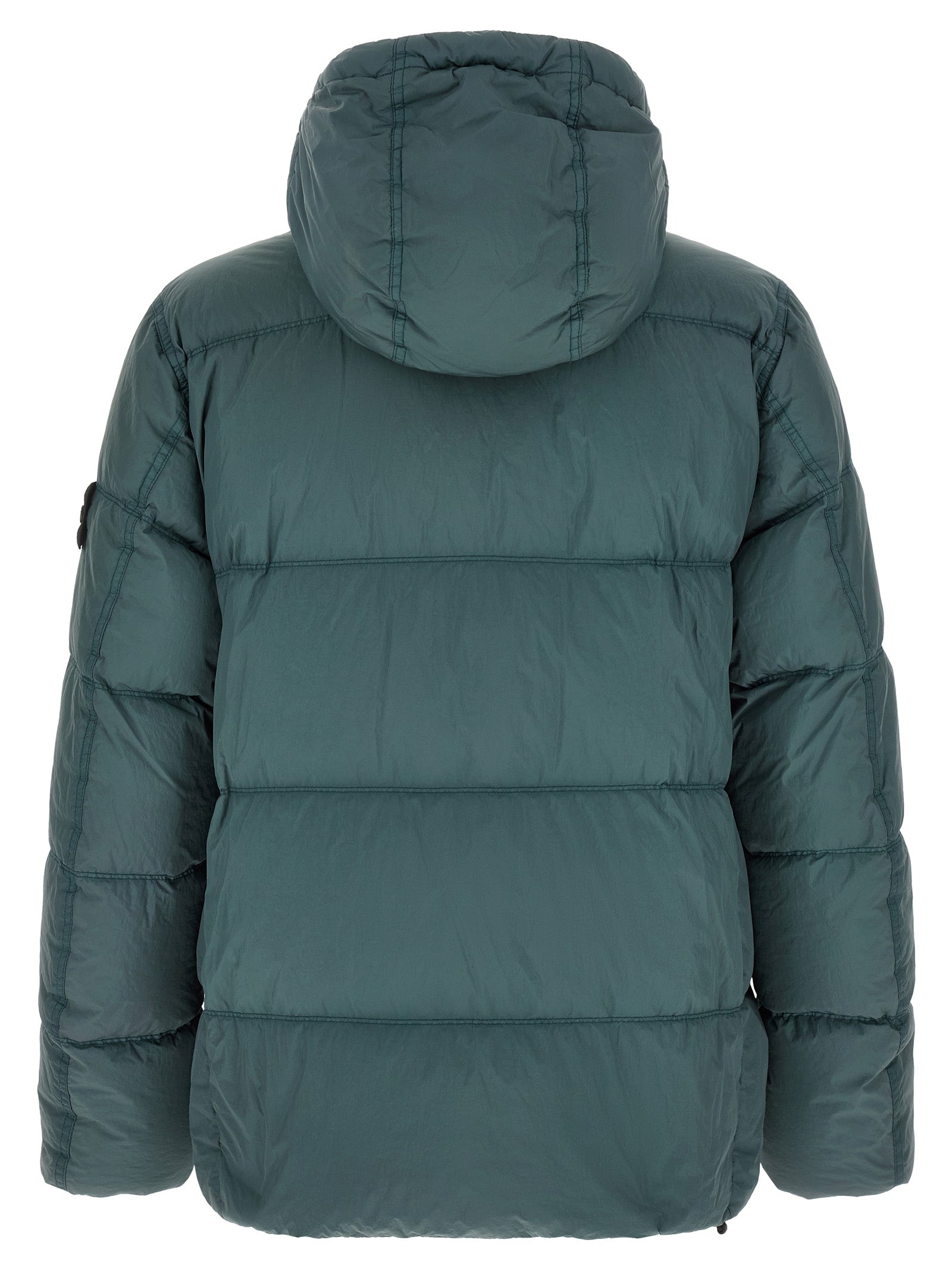 Stone Island Zweifarbige Polyamid-Steppjacke in voller Länge