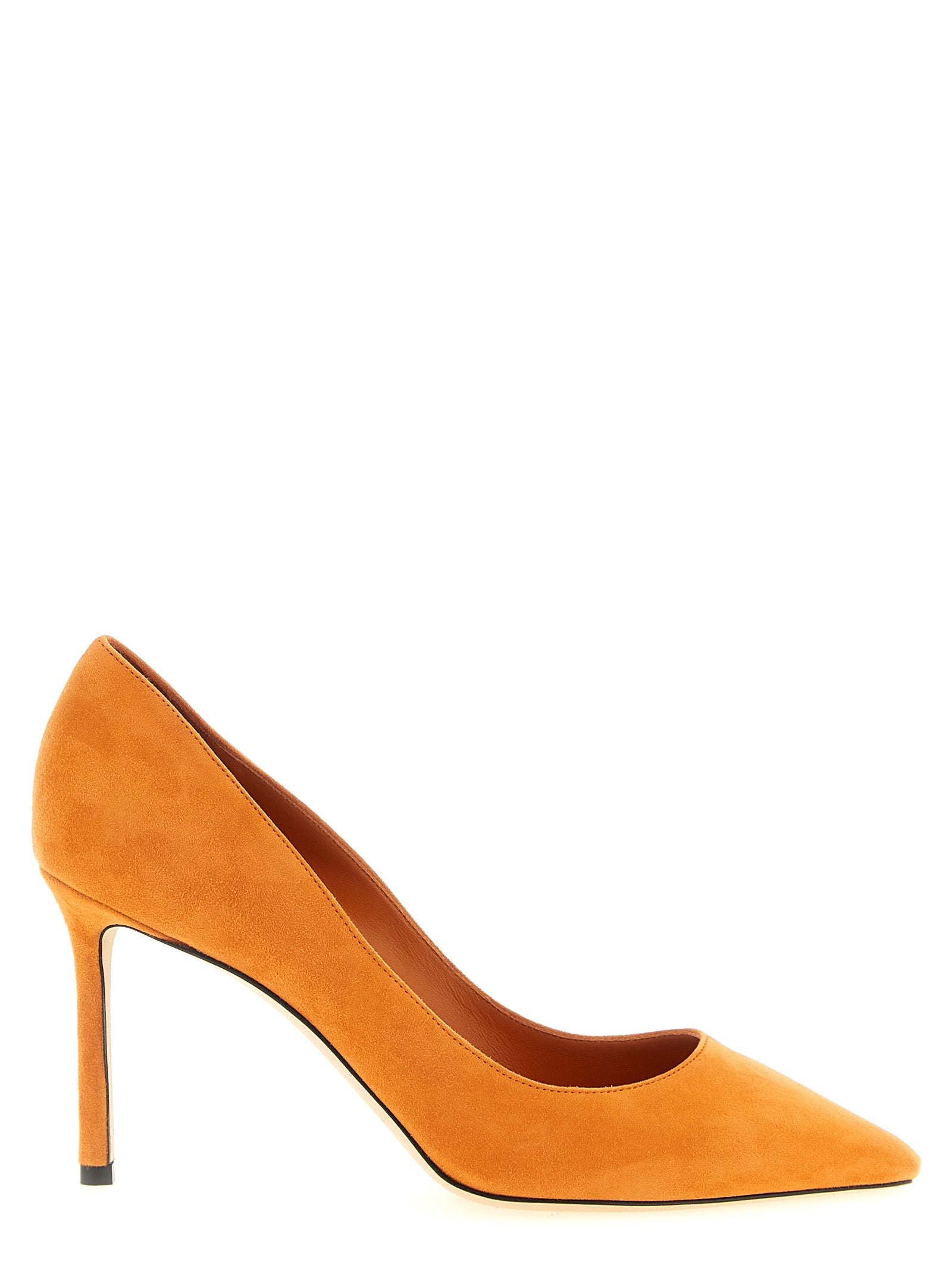 Jimmy Choo Orange Leder High Heel Pumps
