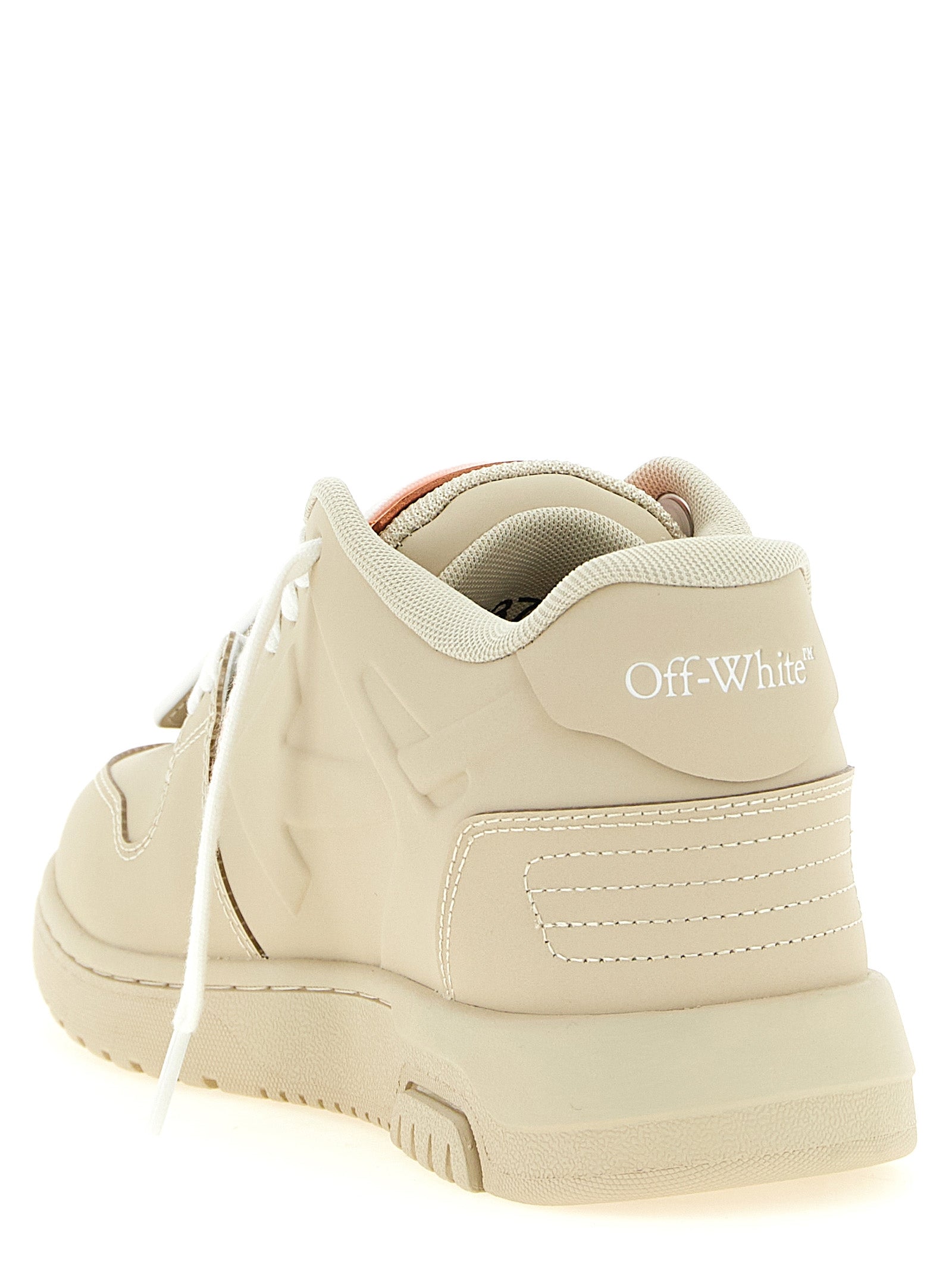 Off-White Beige Kunststoff-Sneakers