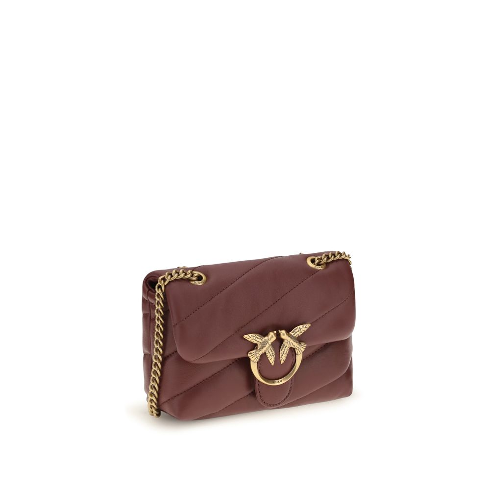 PINKO Schultertasche Bos Taurus aus bordeauxrotem Kalbsleder