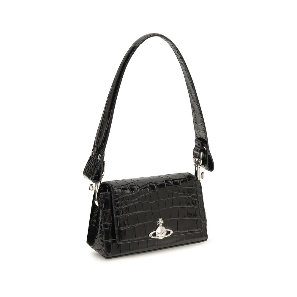Vivienne Westwood Schwarze Kalbsleder Bos Taurus Handtasche