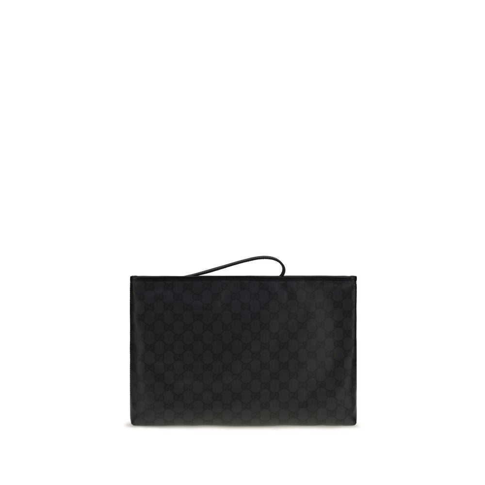 Gucci Schwarze Baumwoll-Umhängetasche
