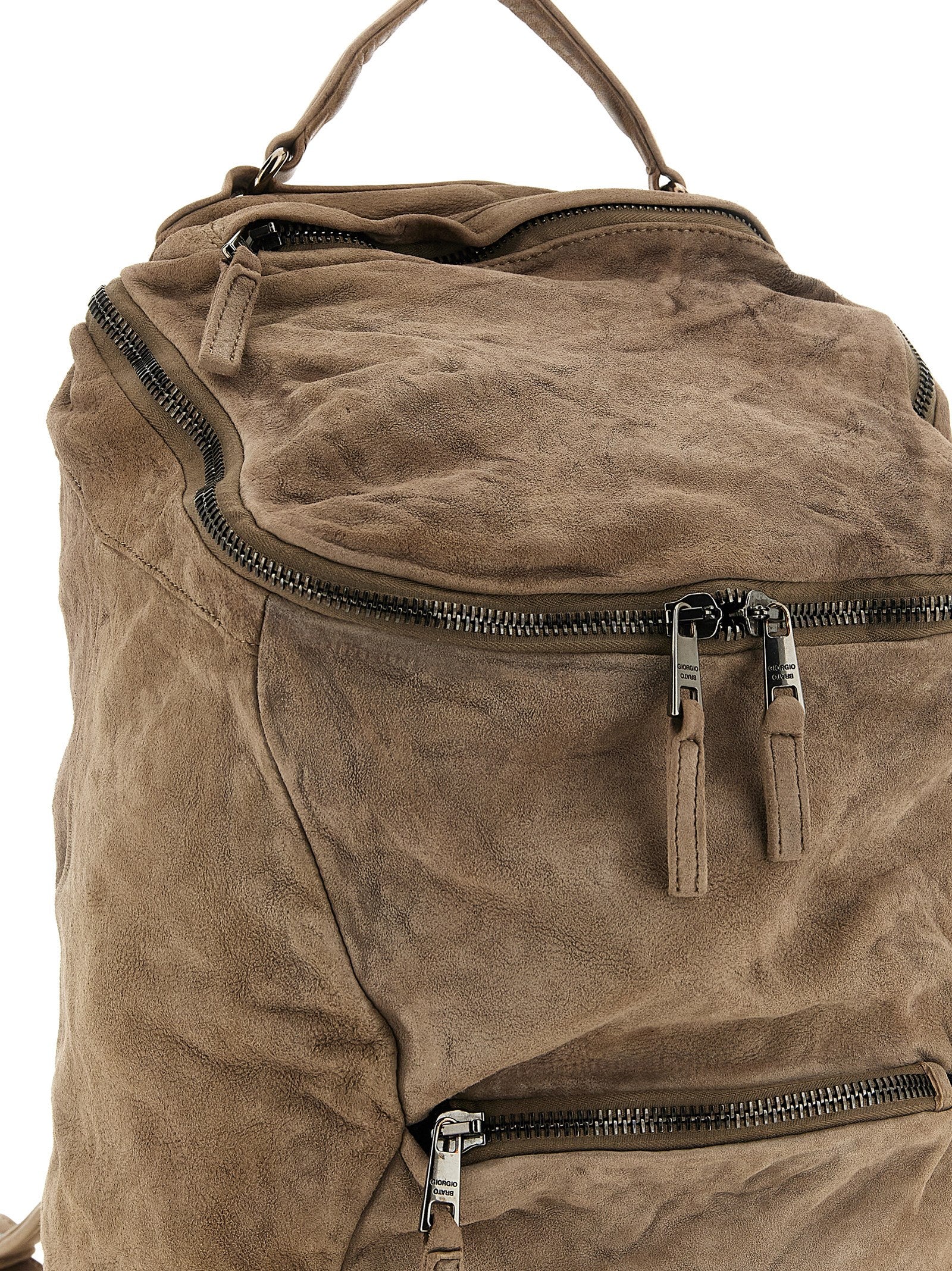 GIORGIO BRATO Beiger Rucksack aus Lammleder