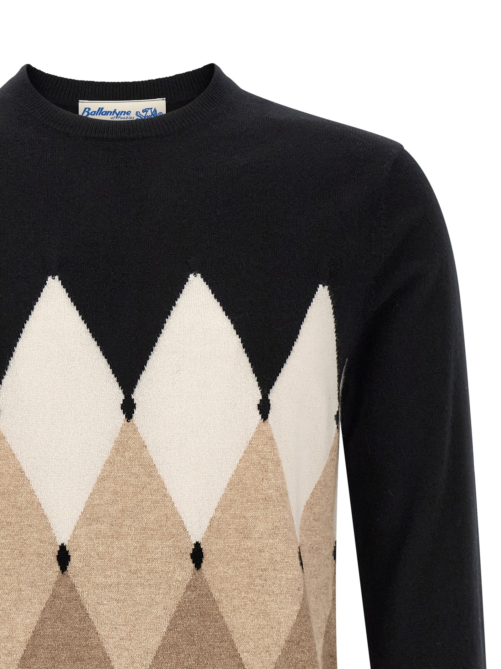 Ballantyne Schwarzer Kaschmir-Cardigan
