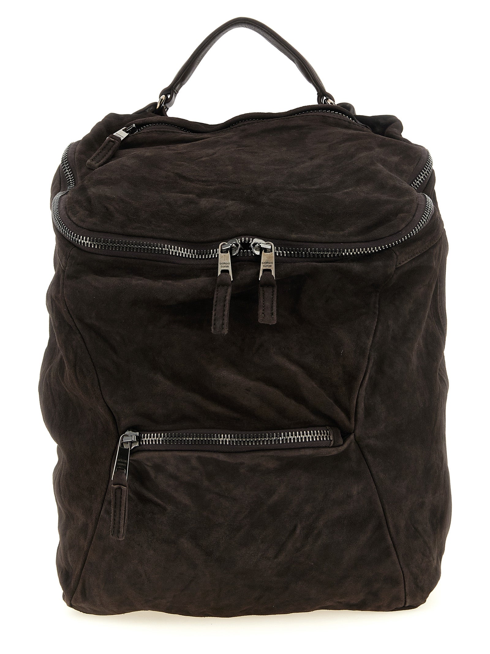 GIORGIO BRATO Brauner Lammleder-Rucksack