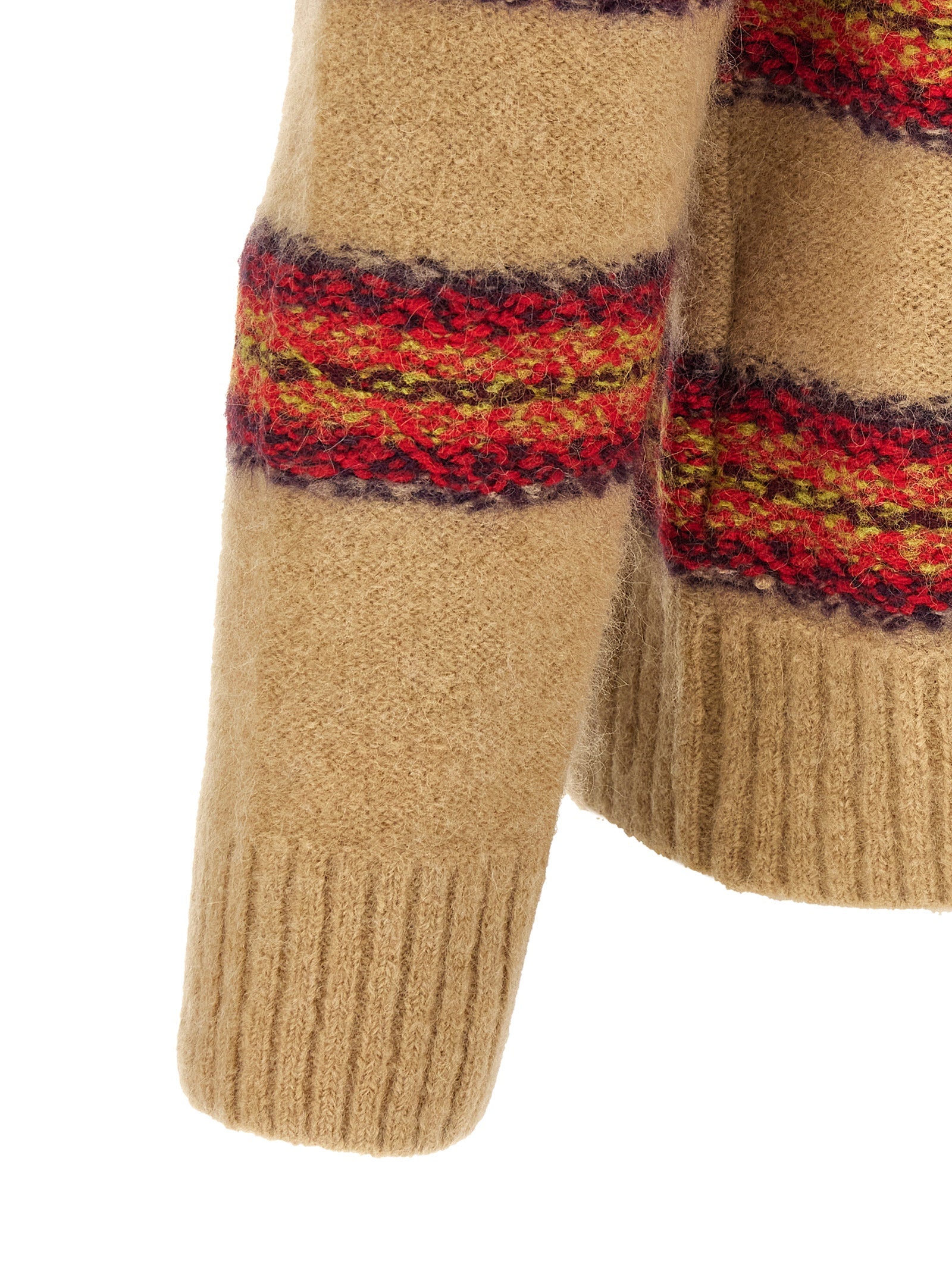 Dries Van Noten Beige Wollstrickjacke