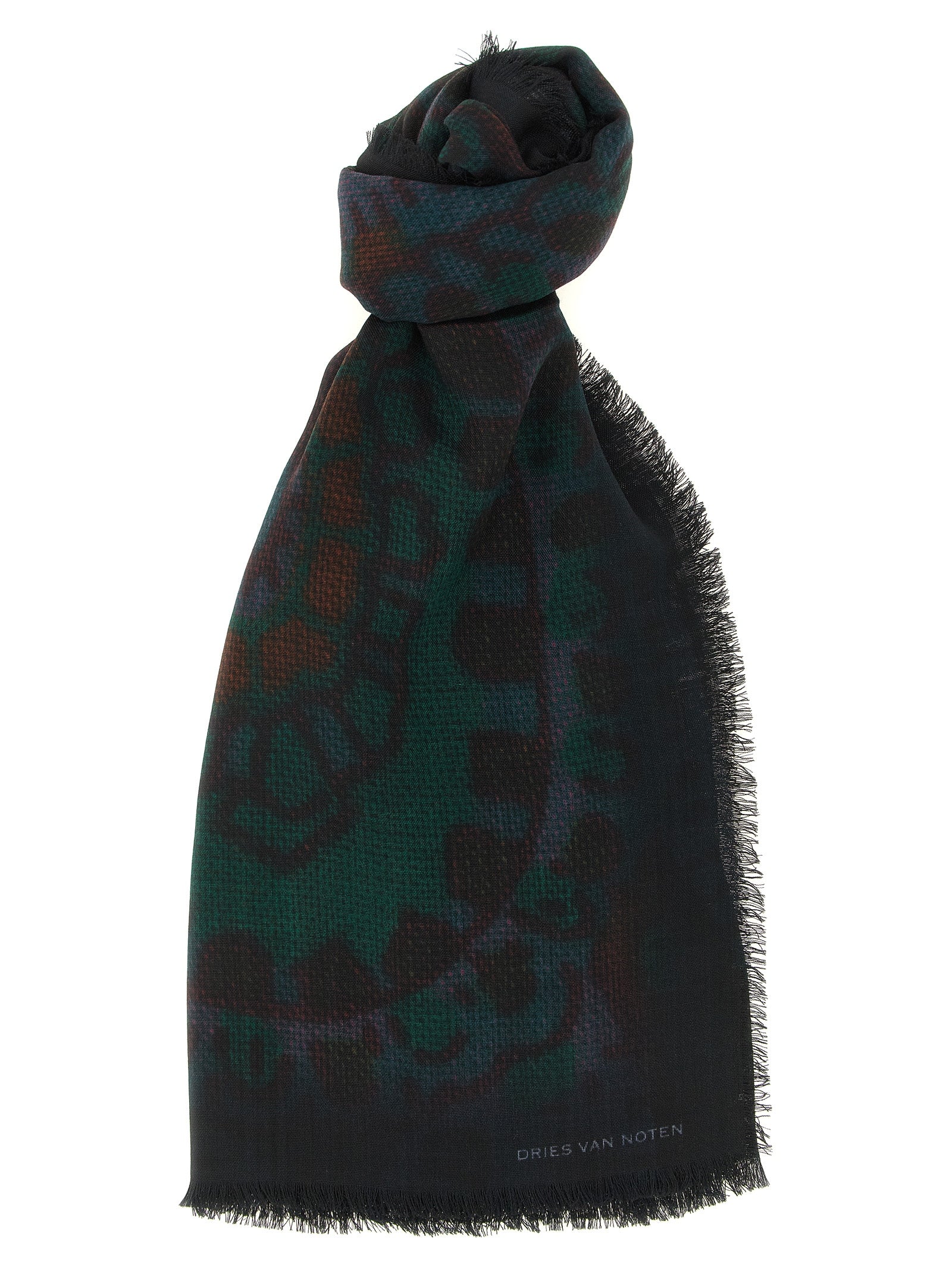 Dries Van Noten Zweifarbiger Wollschal