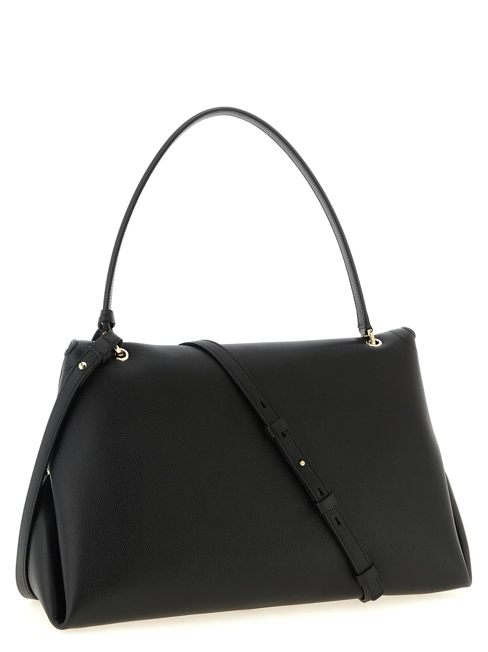 Ferragamo Schwarze Kalbsleder-Schultertasche