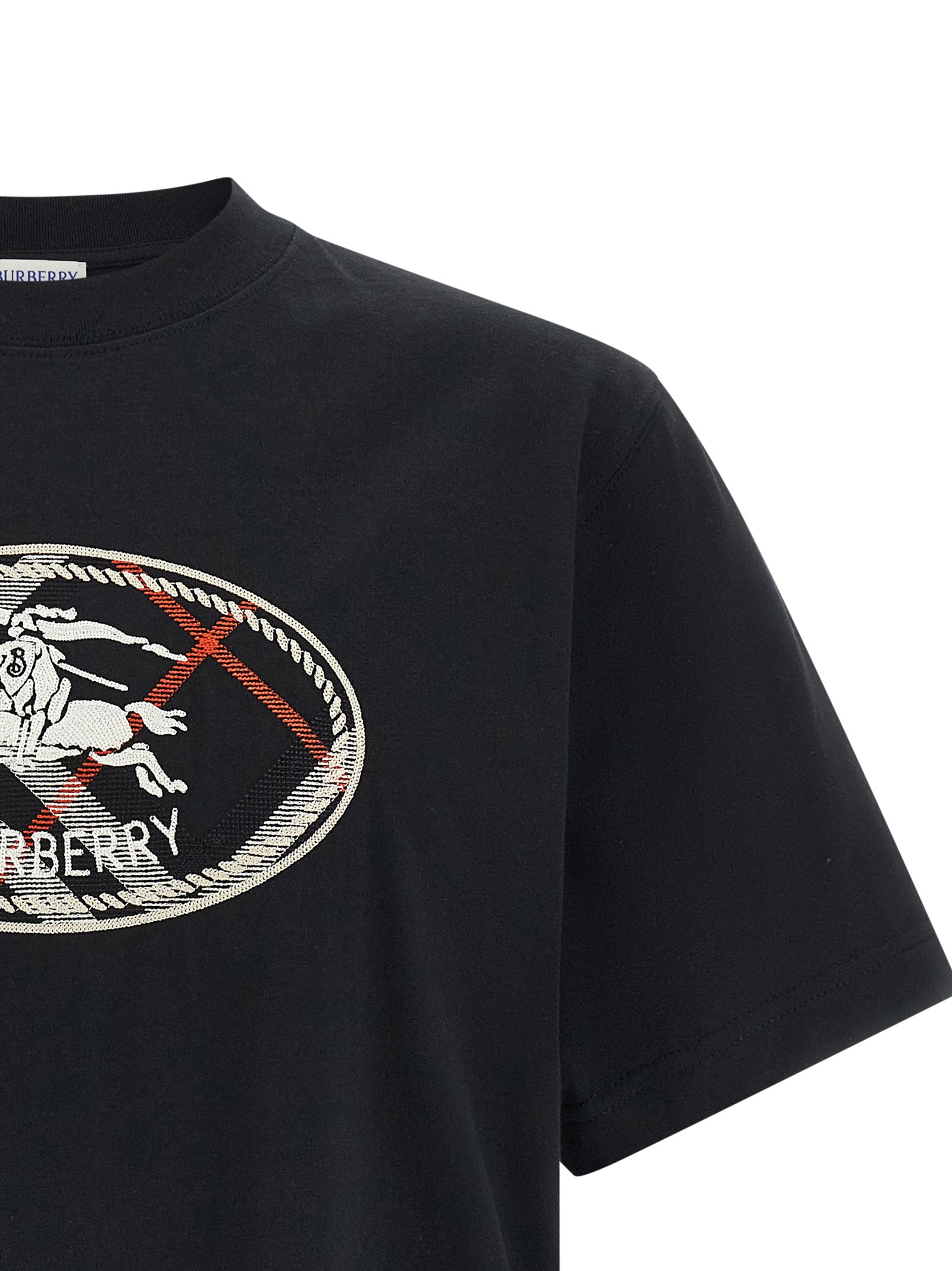 Burberry Schwarzes Baumwoll-T-Shirt