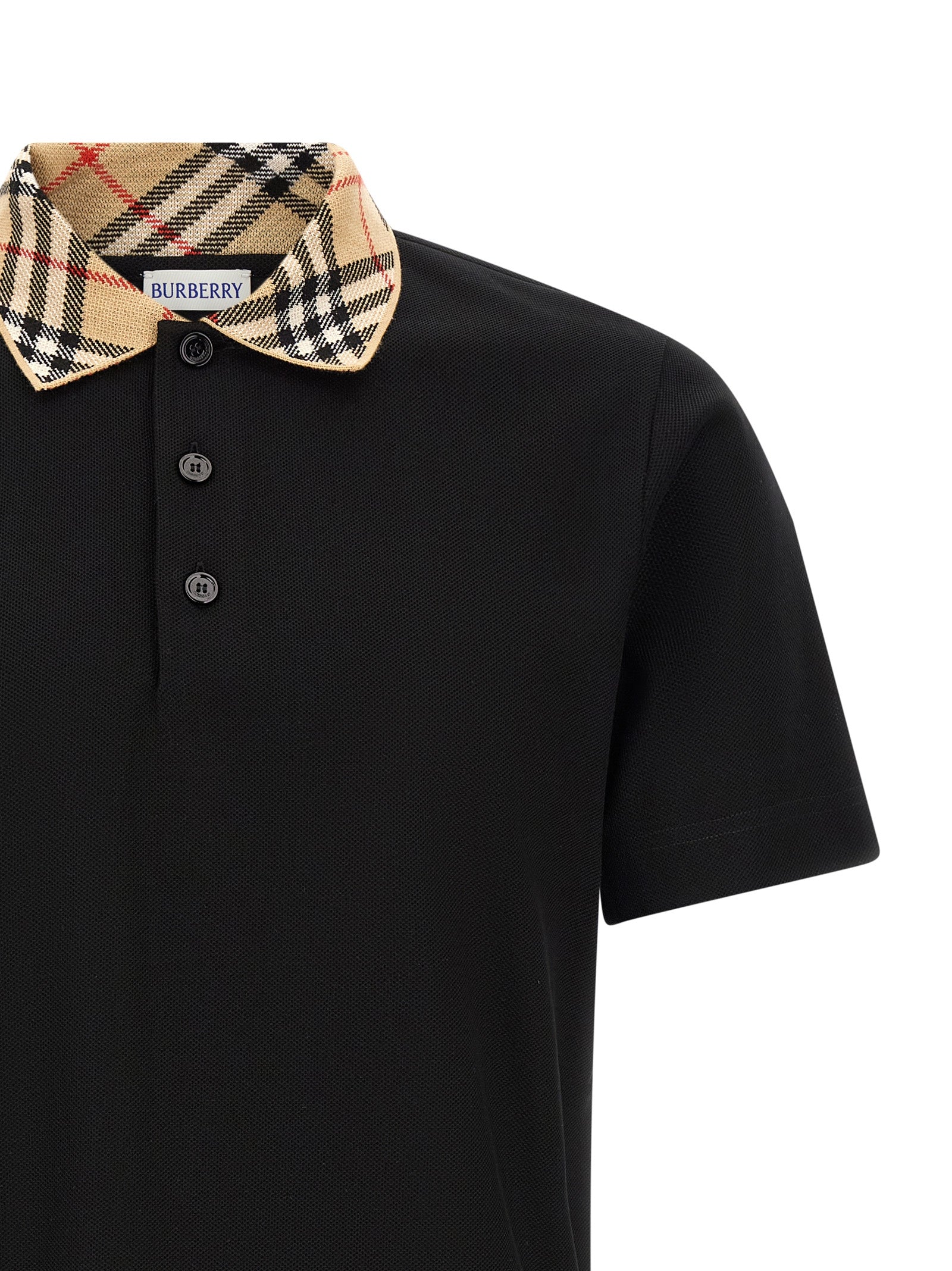 Burberry Schwarzes Baumwoll-Poloshirt