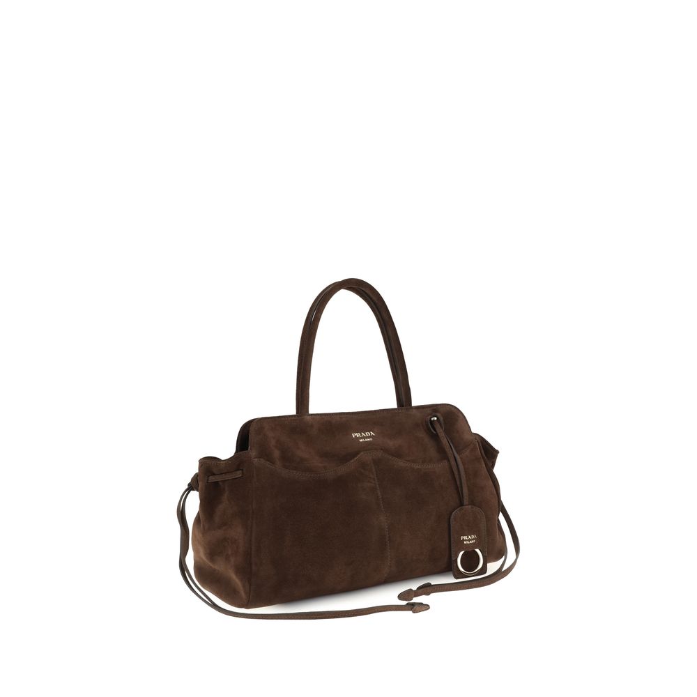 Prada Braune Kalbsleder-Tasche Bos Taurus