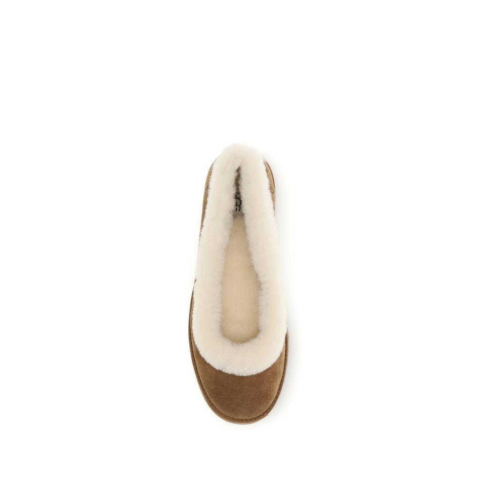 UGG Beige Wildleder Ballerinas