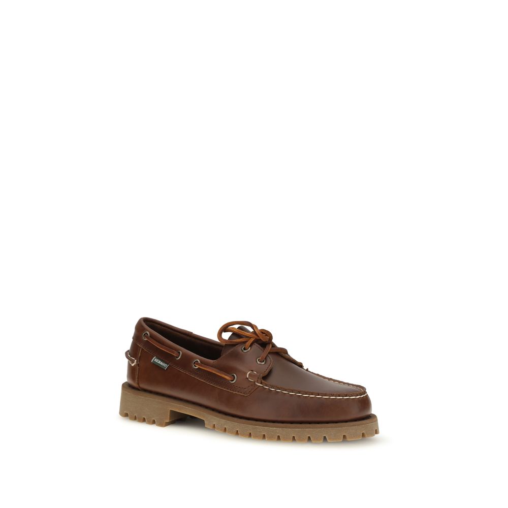 Sebago Braune Kalbsleder Bos Taurus Loafer zum Hineinschlüpfen