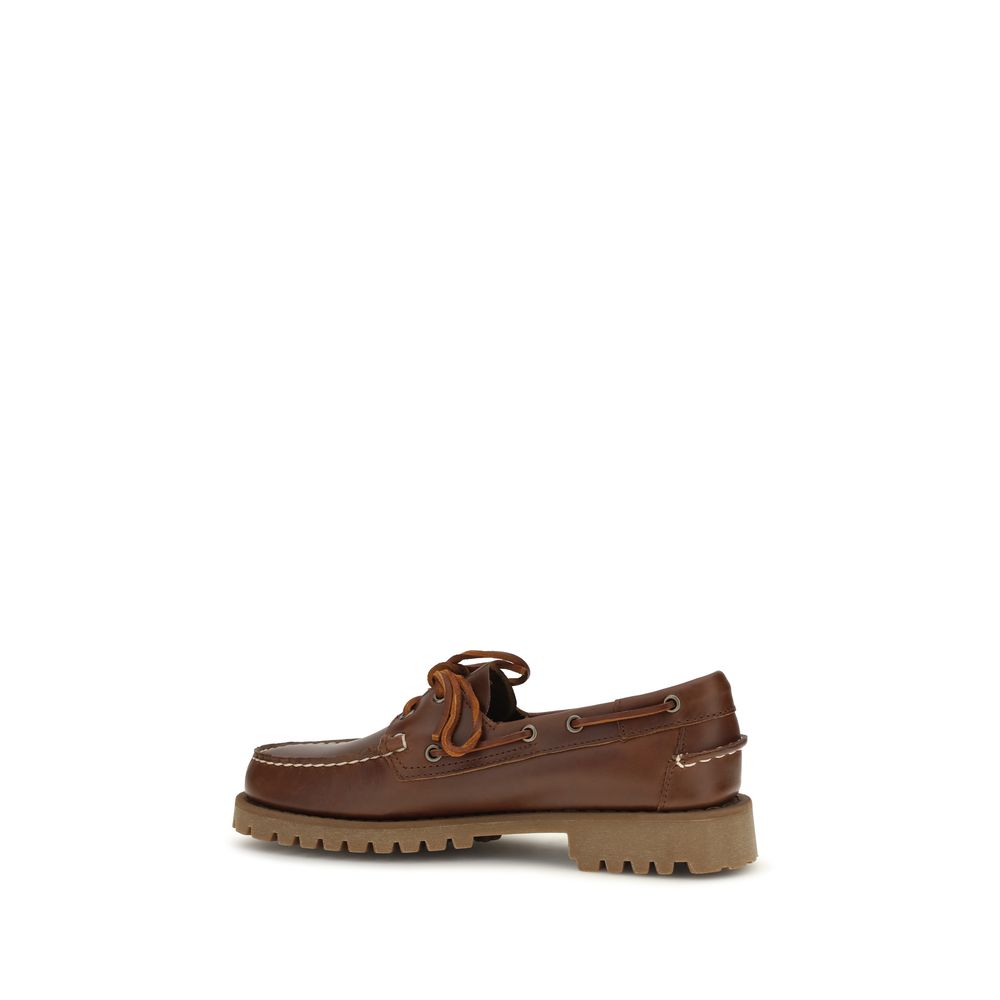 Sebago Braune Kalbsleder Bos Taurus Loafer zum Hineinschlüpfen