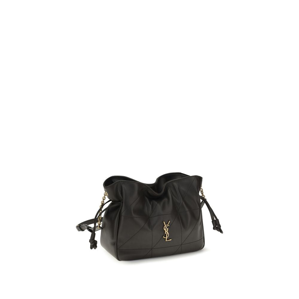 Saint Laurent Schwarze Lammleder-Clutch Ovis Aries
