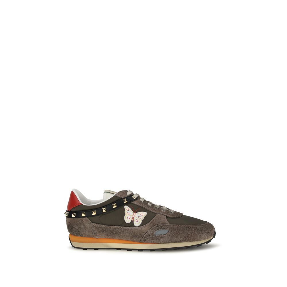 Valentino Garavani Braune Low-Top-Sneaker aus Nylon