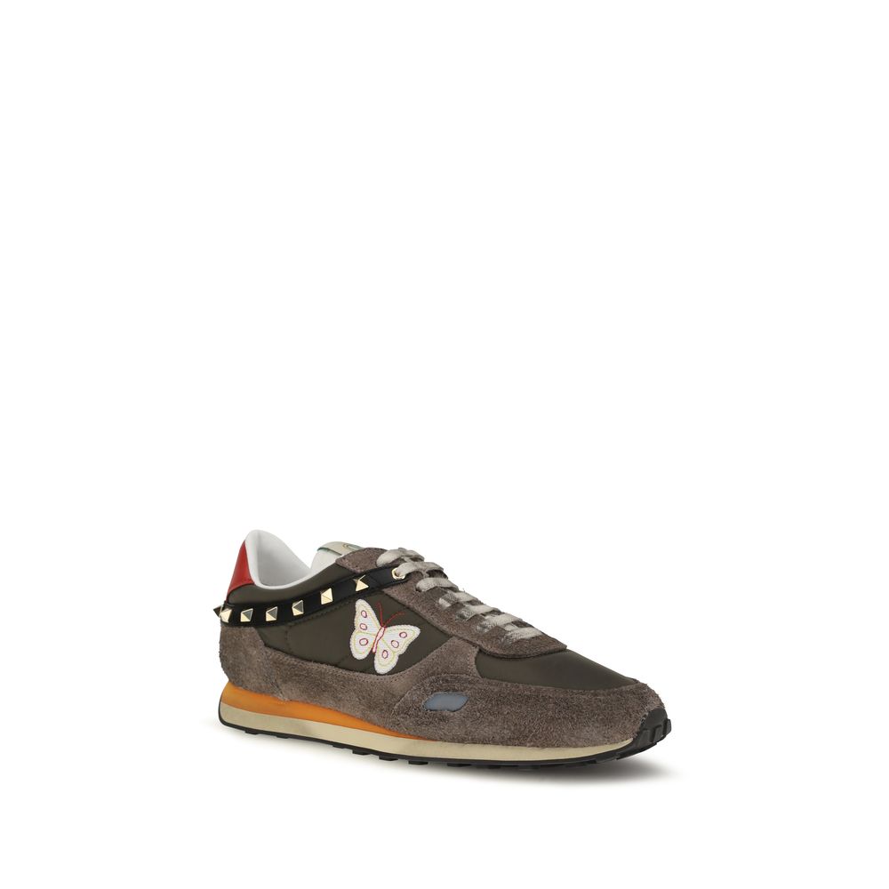 Valentino Garavani Braune Low-Top-Sneaker aus Nylon