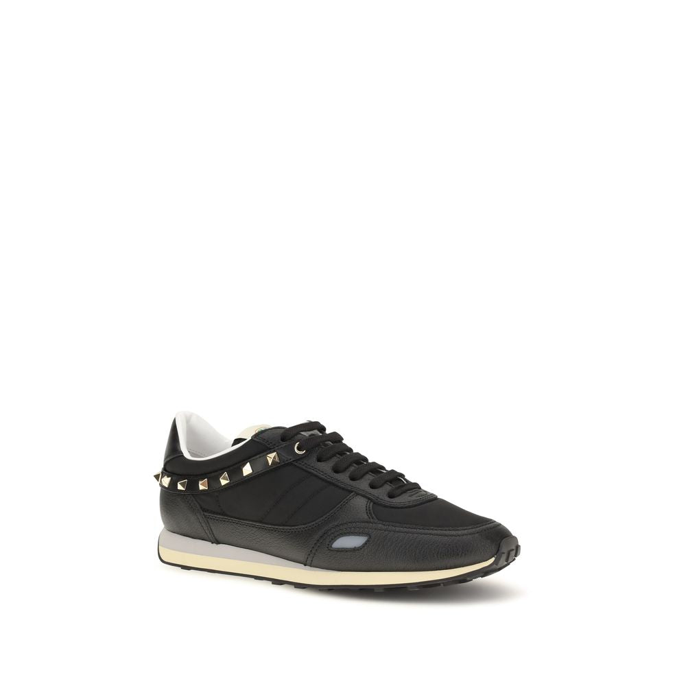 Valentino Garavani Schwarze Bos Taurus Kalbsleder Sneaker
