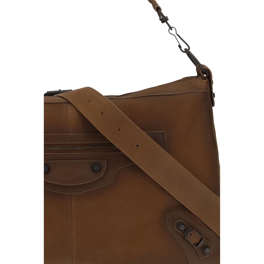 Balenciaga Schultertasche aus braunem Lammleder Ovis Aries