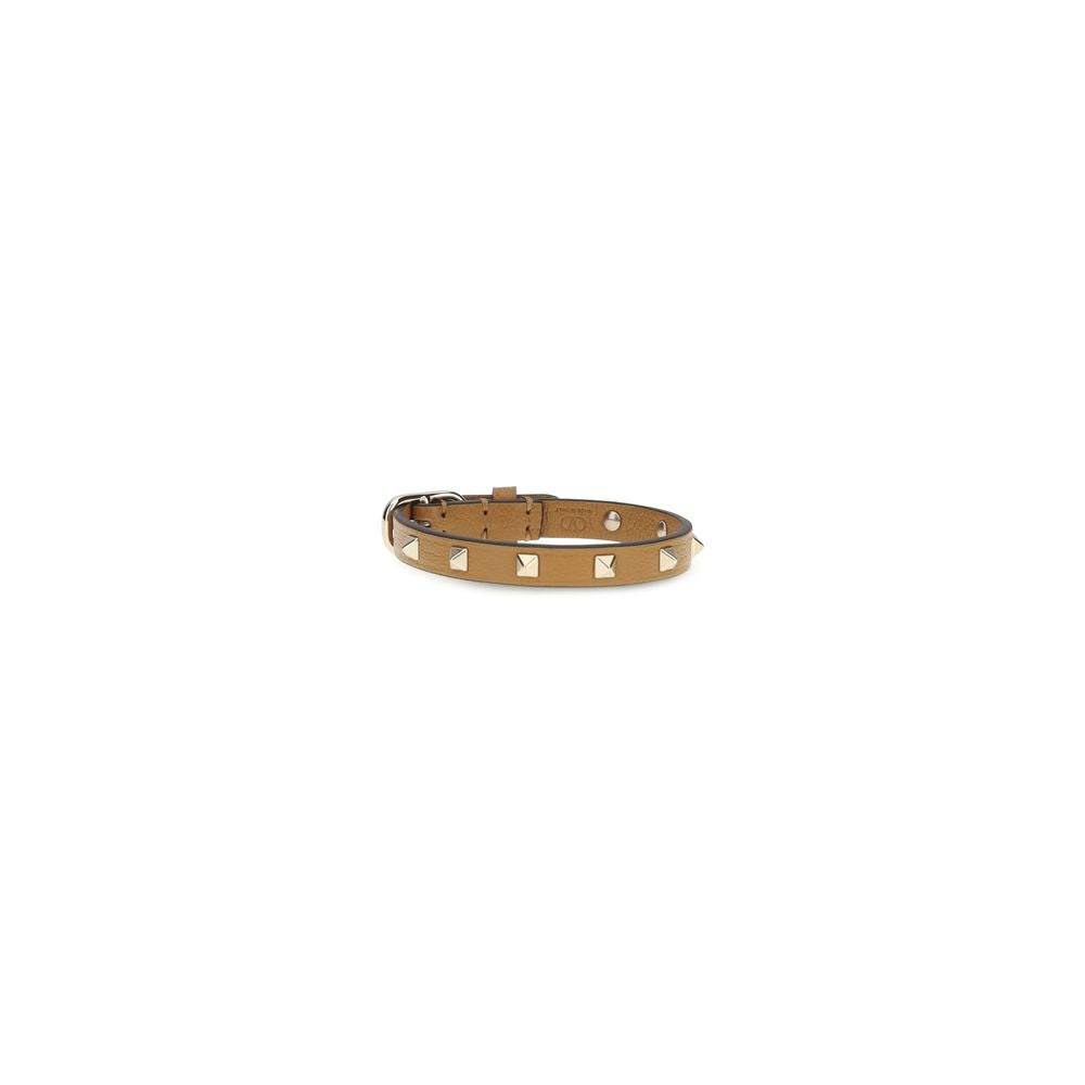 Valentino Garavani Braunes Kalbsleder-Armband Bos Taurus