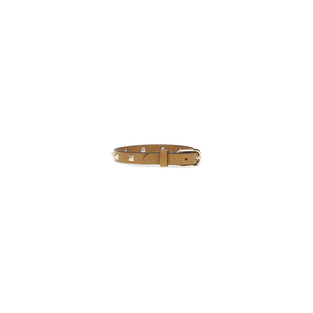 Valentino Garavani Braunes Kalbsleder-Armband Bos Taurus