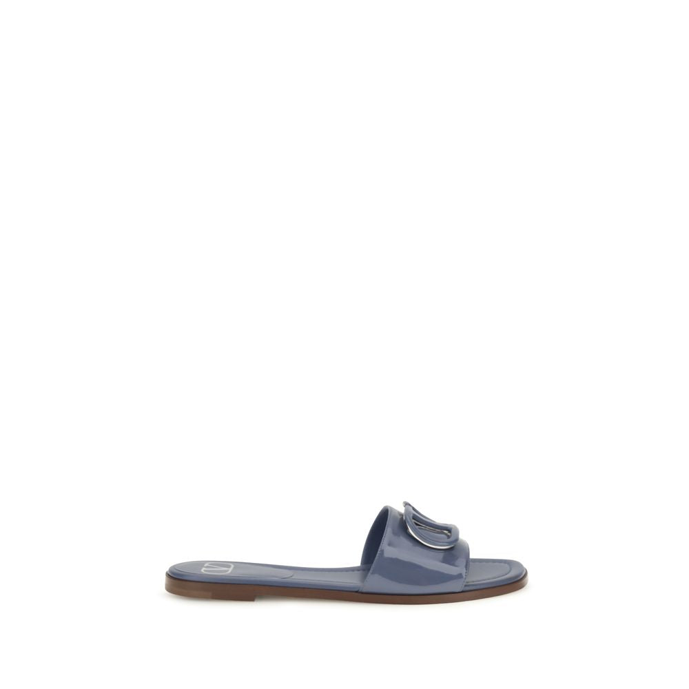 Valentino Garavani Schwarze Sandalen aus Kalbsleder Bos Taurus