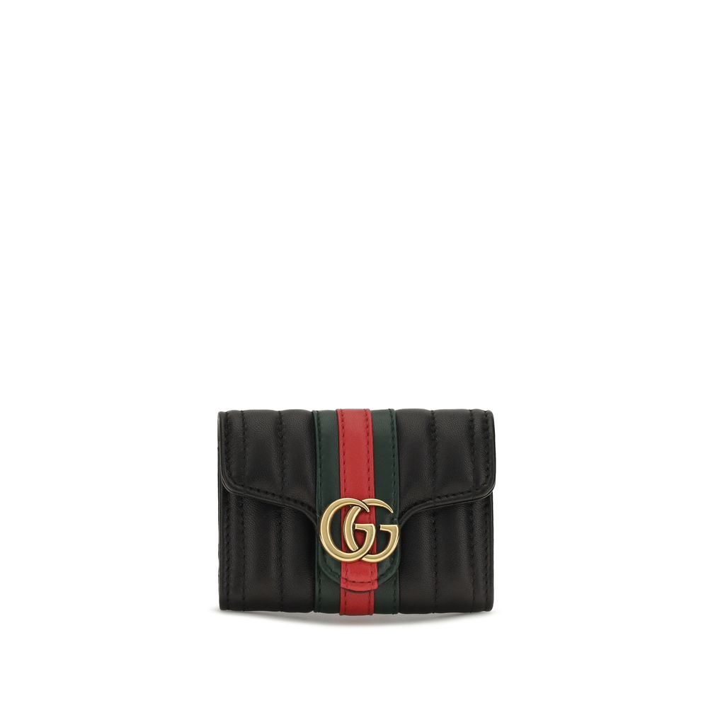 Gucci Schwarzes Kalbsleder Bos Taurus Portemonnaie