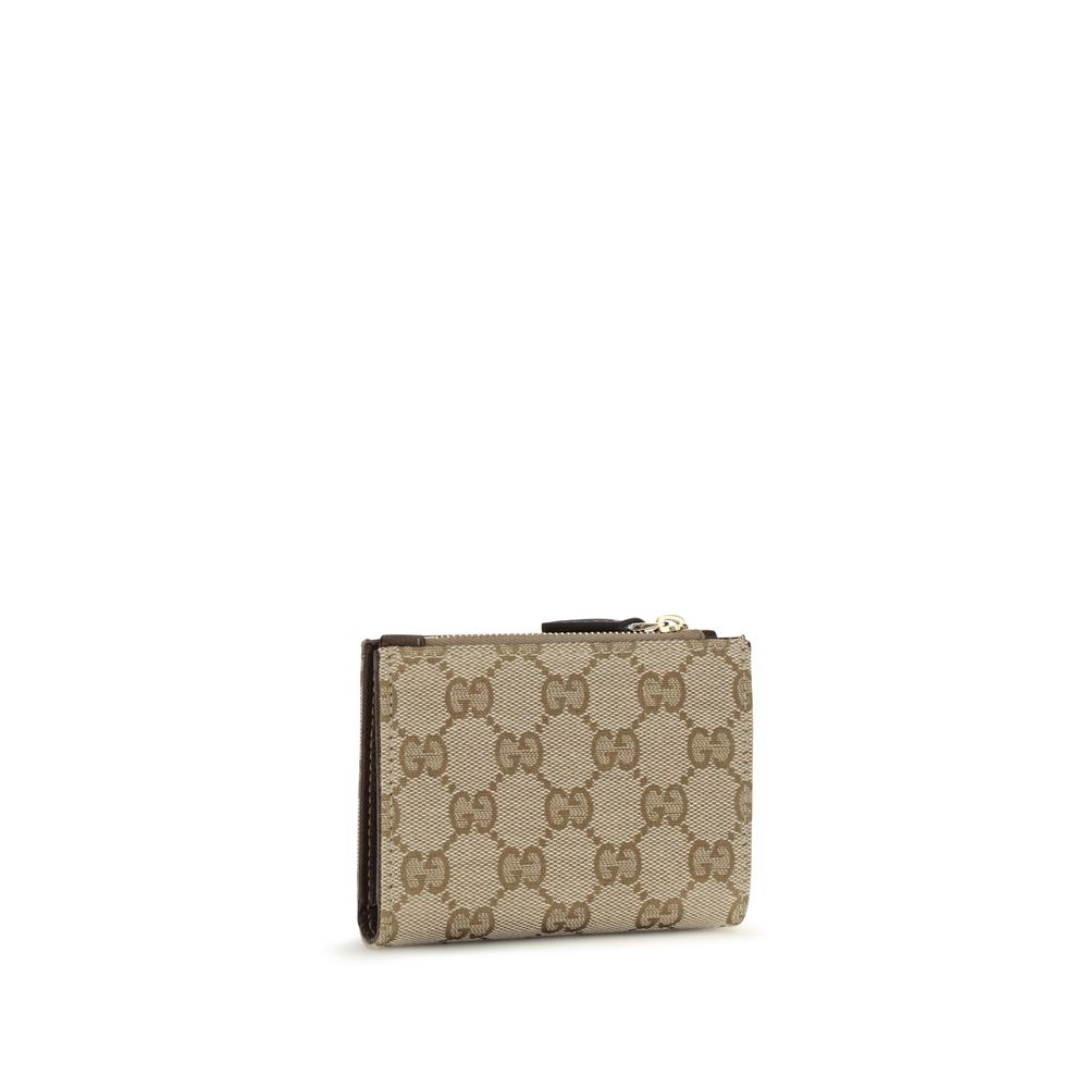 Gucci Braune Geldbörse aus Baumwolle