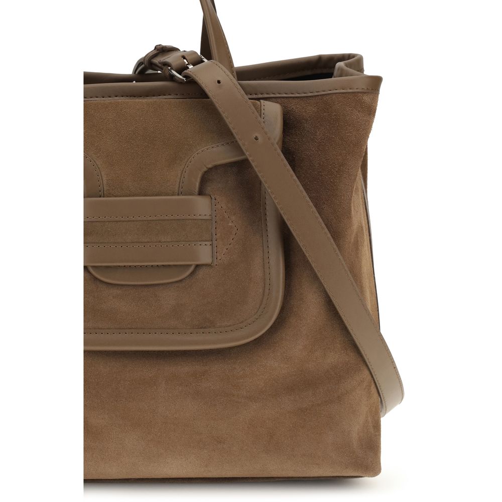Pierre Hardy Braune Kalbsleder-Tasche Bos Taurus