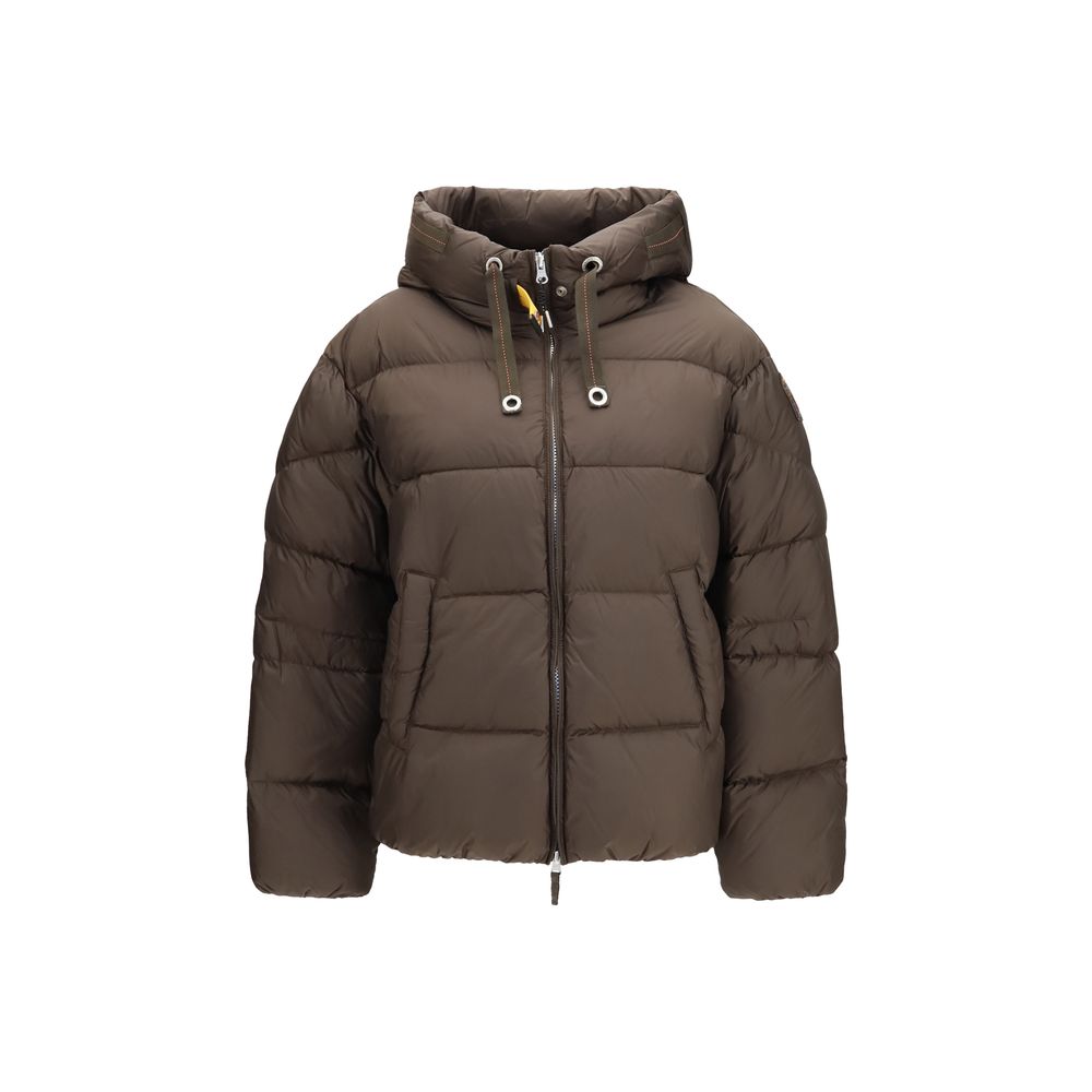 Parajumpers Braune Daunenjacke in voller Länge aus Gänsedaunen