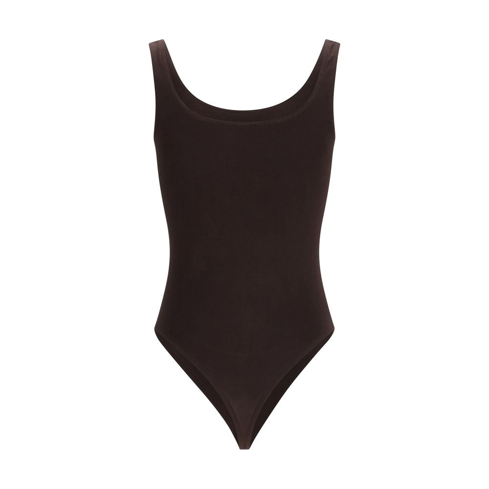 Wolford Bodysuit aus brauner Baumwolle