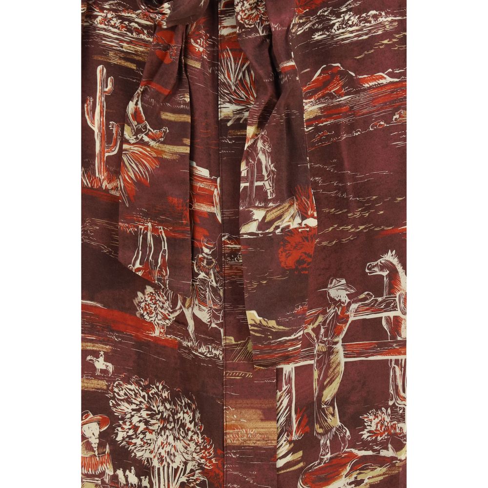 Alemais Braunes Hemdblusenkleid aus Acetat