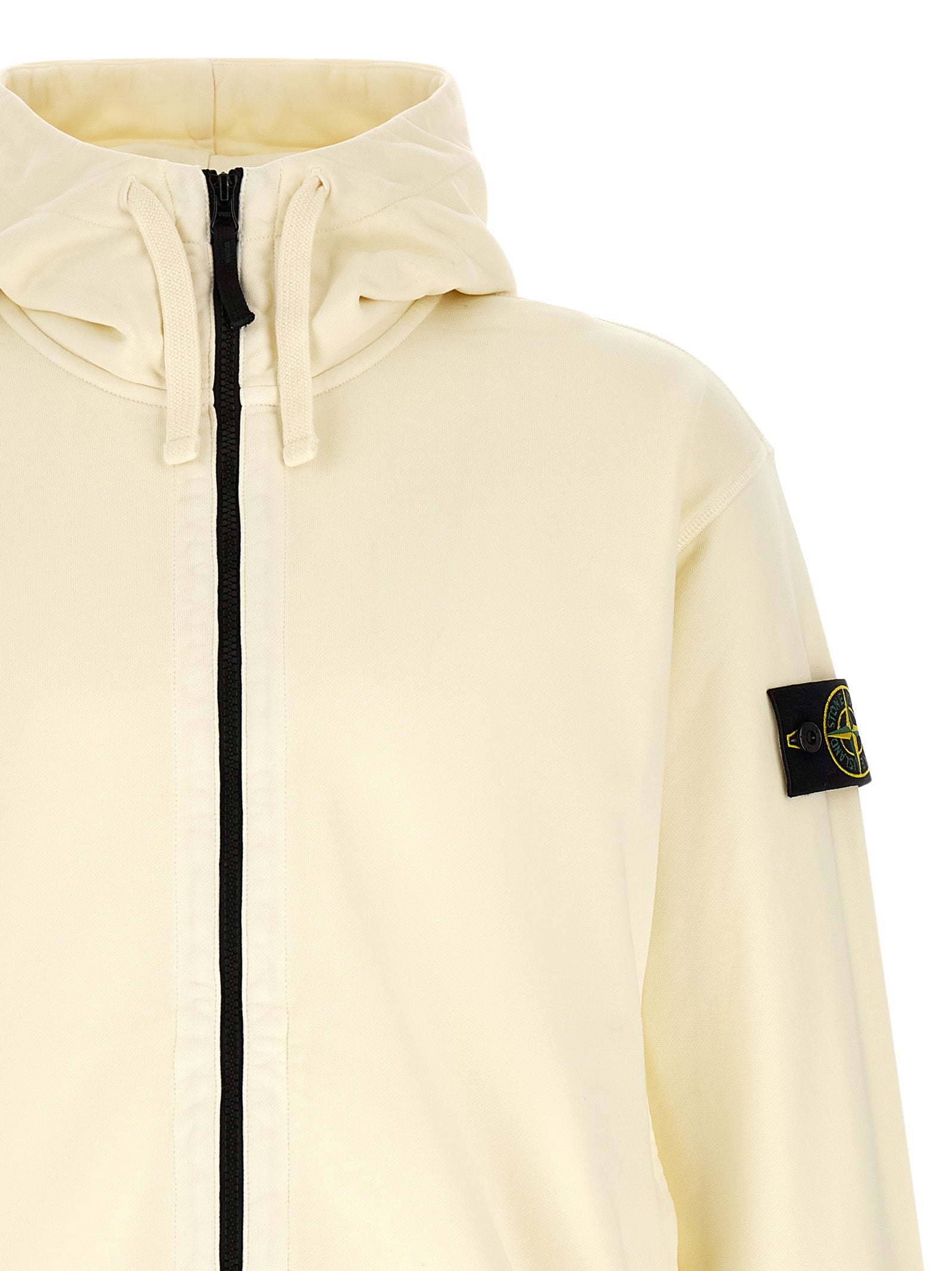 Stone Island Weißes Baumwoll-Sweatshirt