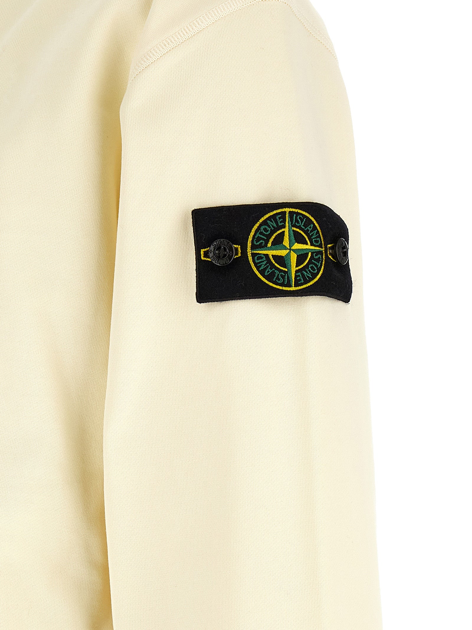 Stone Island Weißes Baumwoll-Sweatshirt