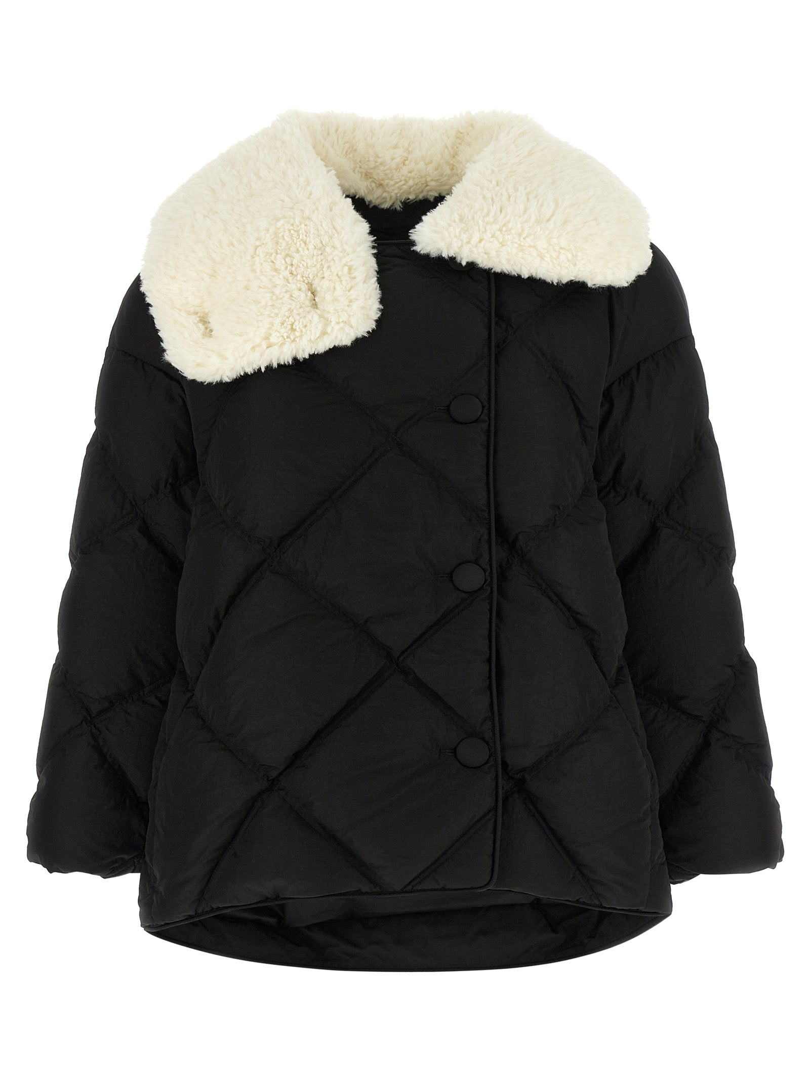 IENKI IENKI Schwarze Nylon-Jacke in voller Länge