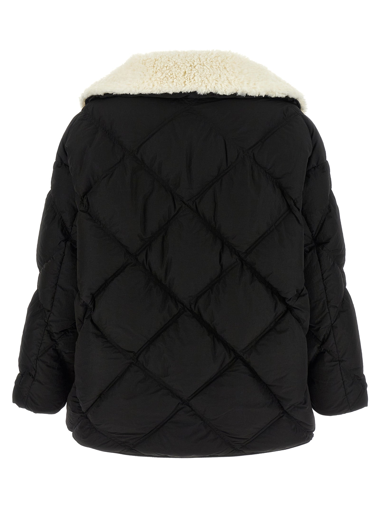 IENKI IENKI Schwarze Nylon-Jacke in voller Länge