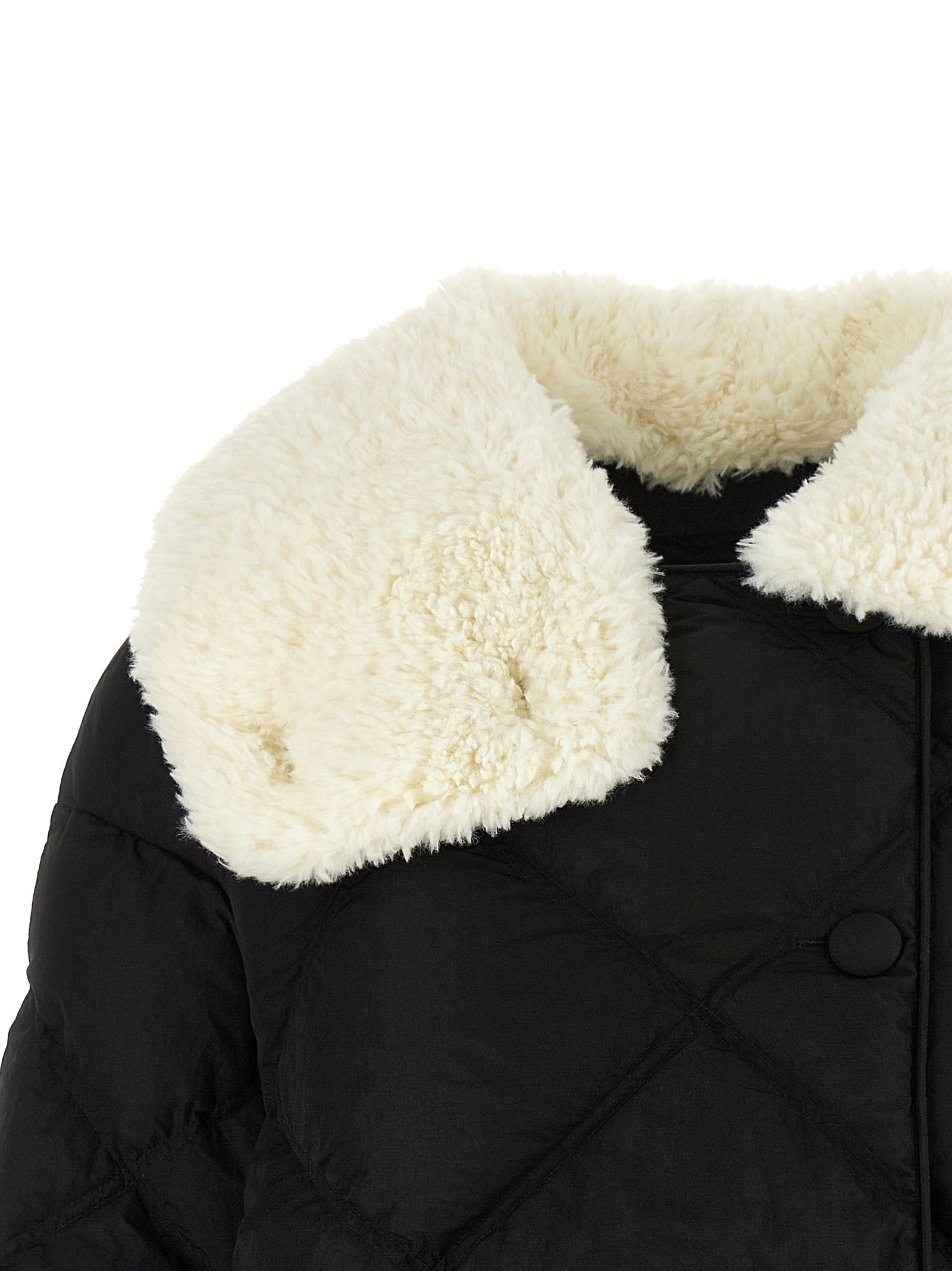 IENKI IENKI Schwarze Nylon-Jacke in voller Länge