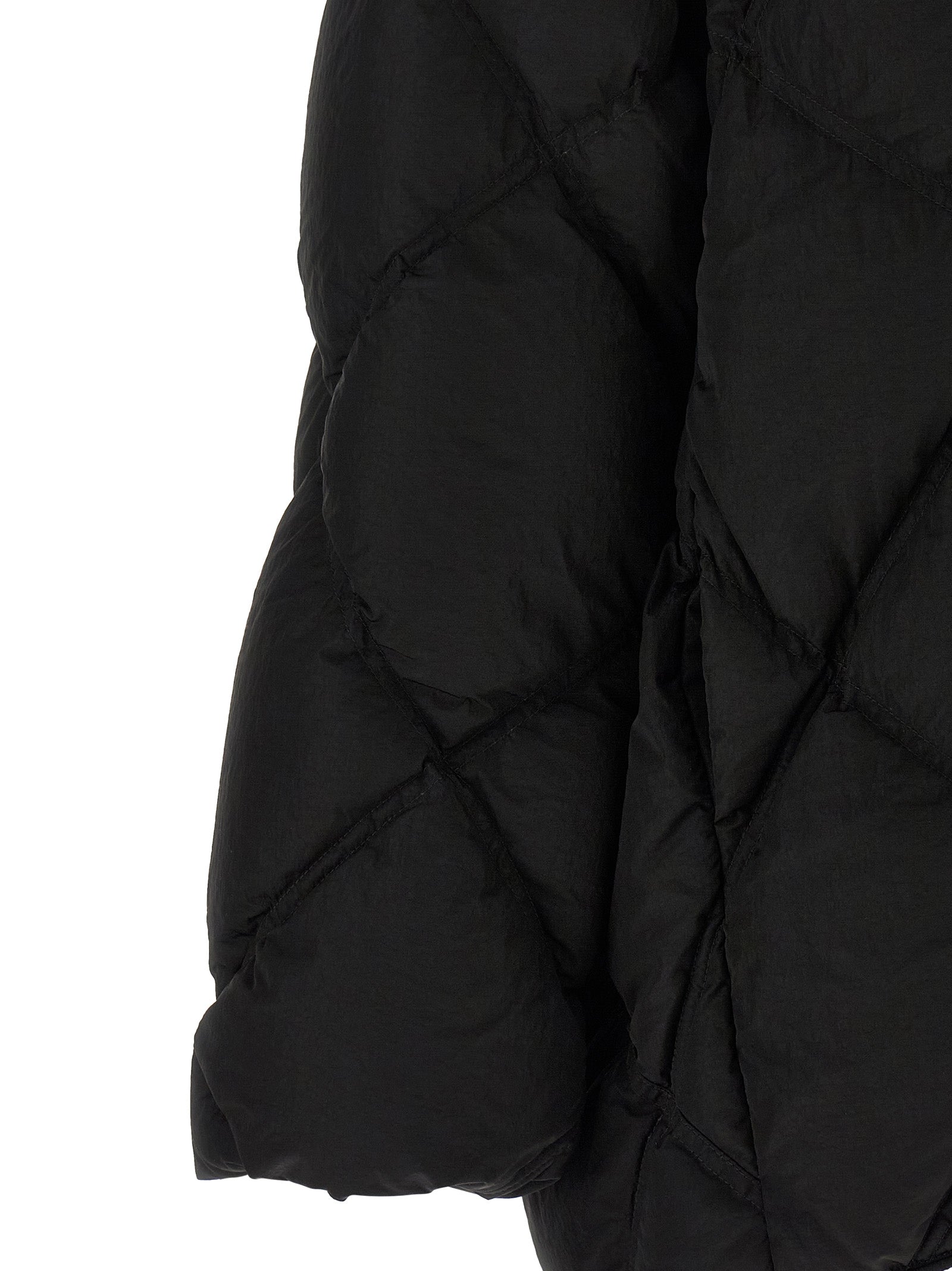 IENKI IENKI Schwarze Nylon-Jacke in voller Länge