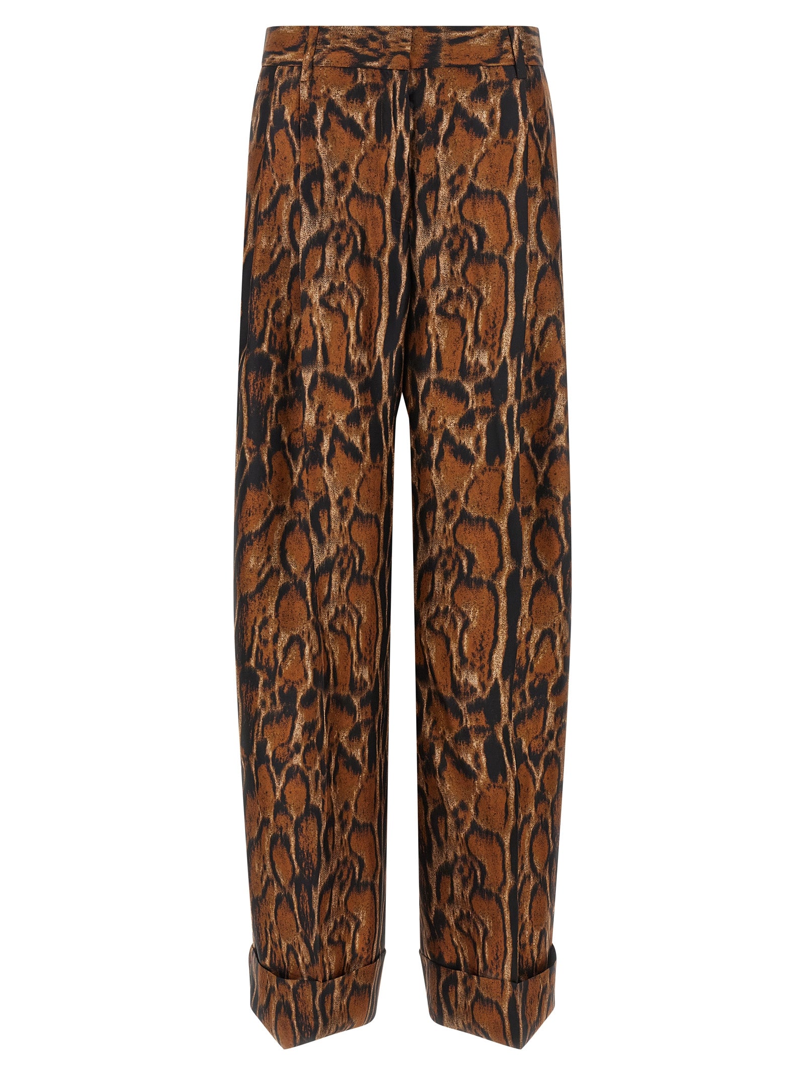 Alberto Biani Braune Seidenhose Lässig