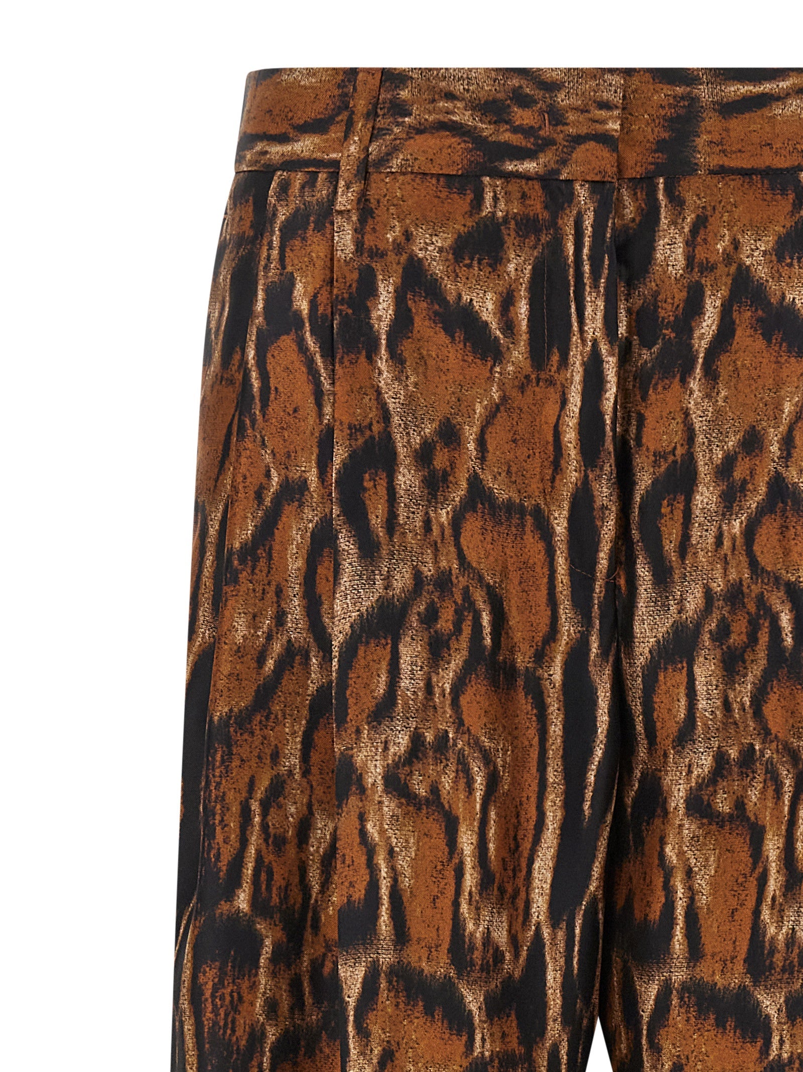 Alberto Biani Braune Seidenhose Lässig
