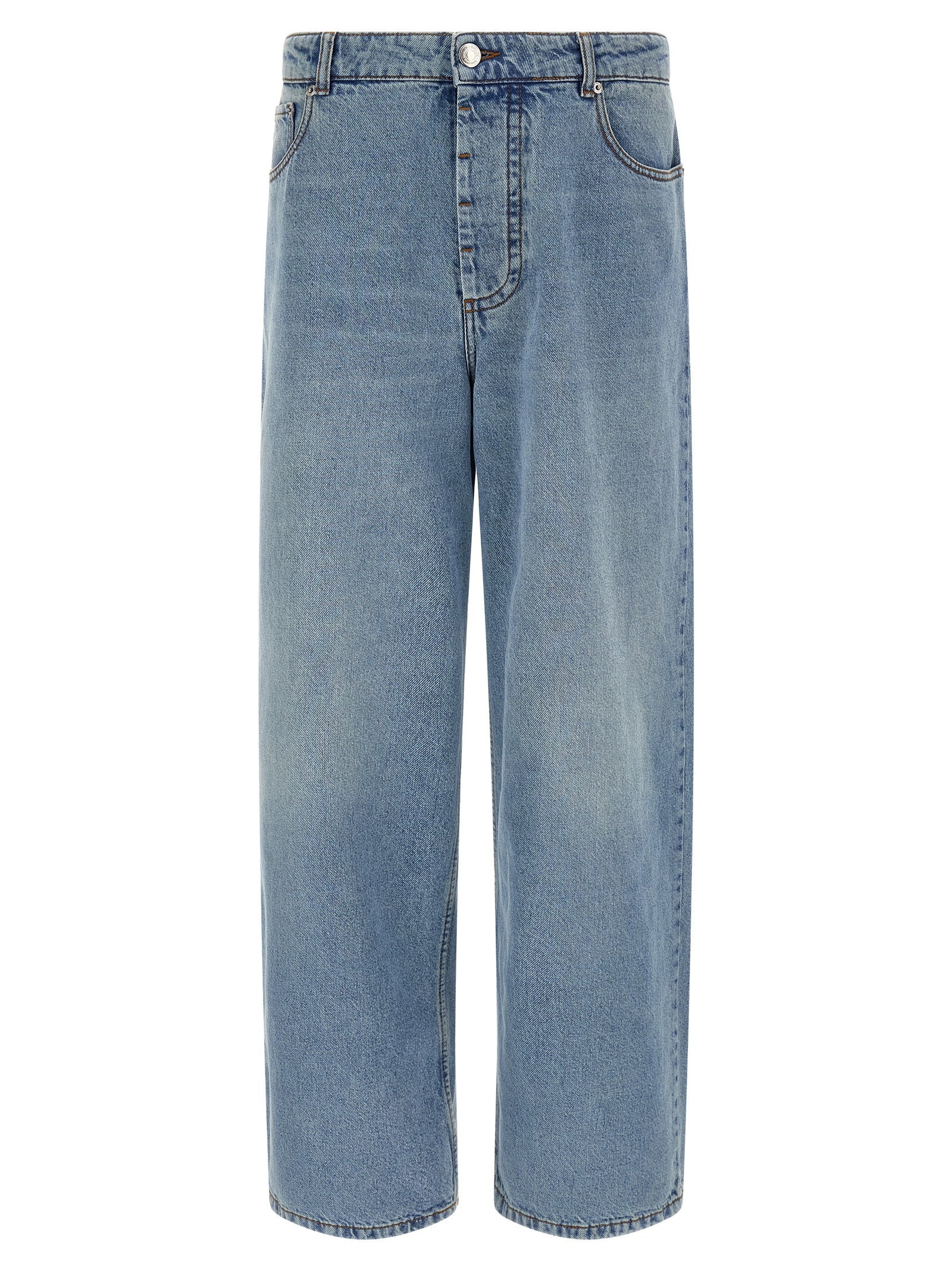 Ami Paris Blaue Baumwolljeans im Relaxed Fit