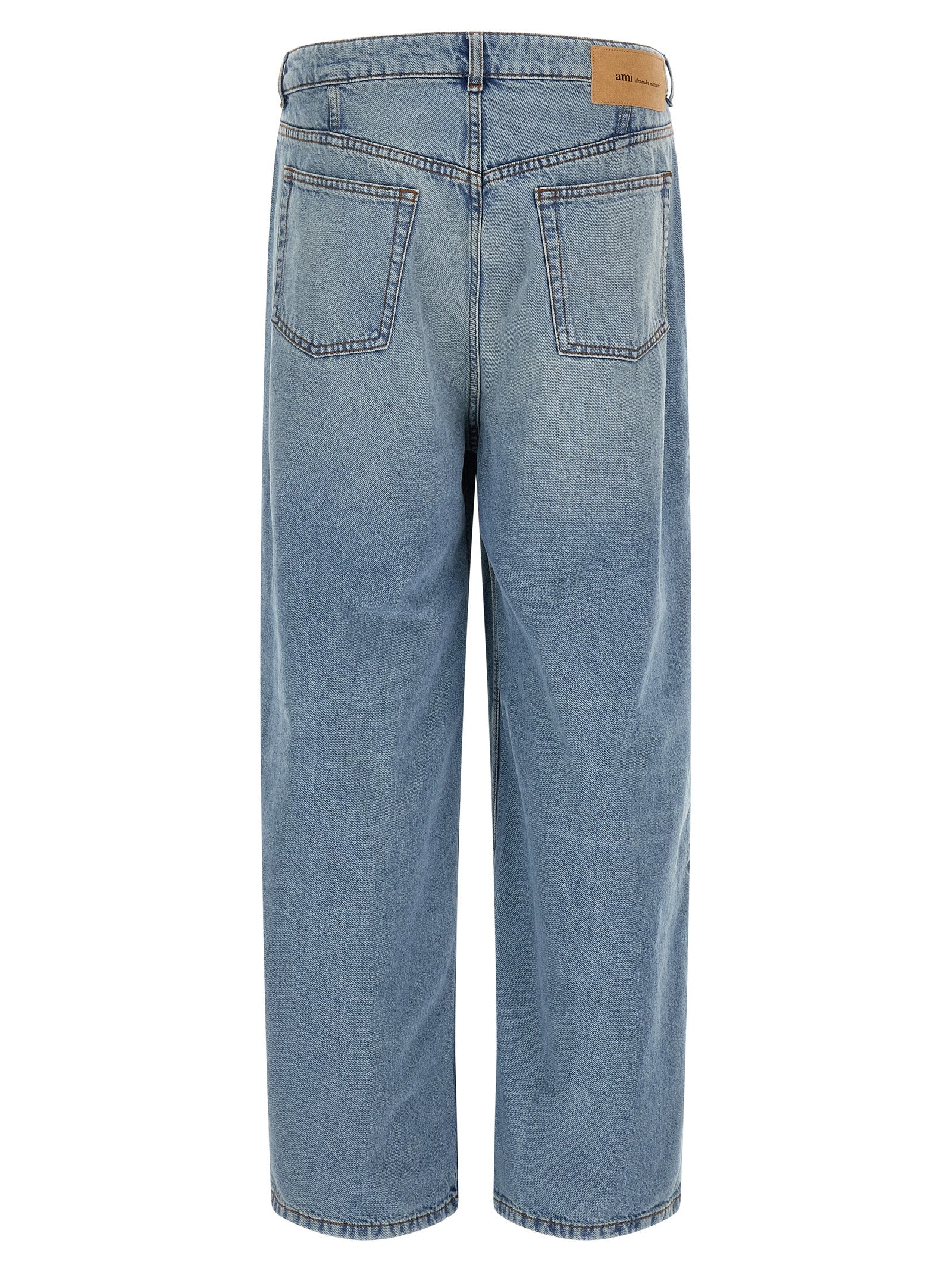 Ami Paris Blaue Baumwolljeans im Relaxed Fit