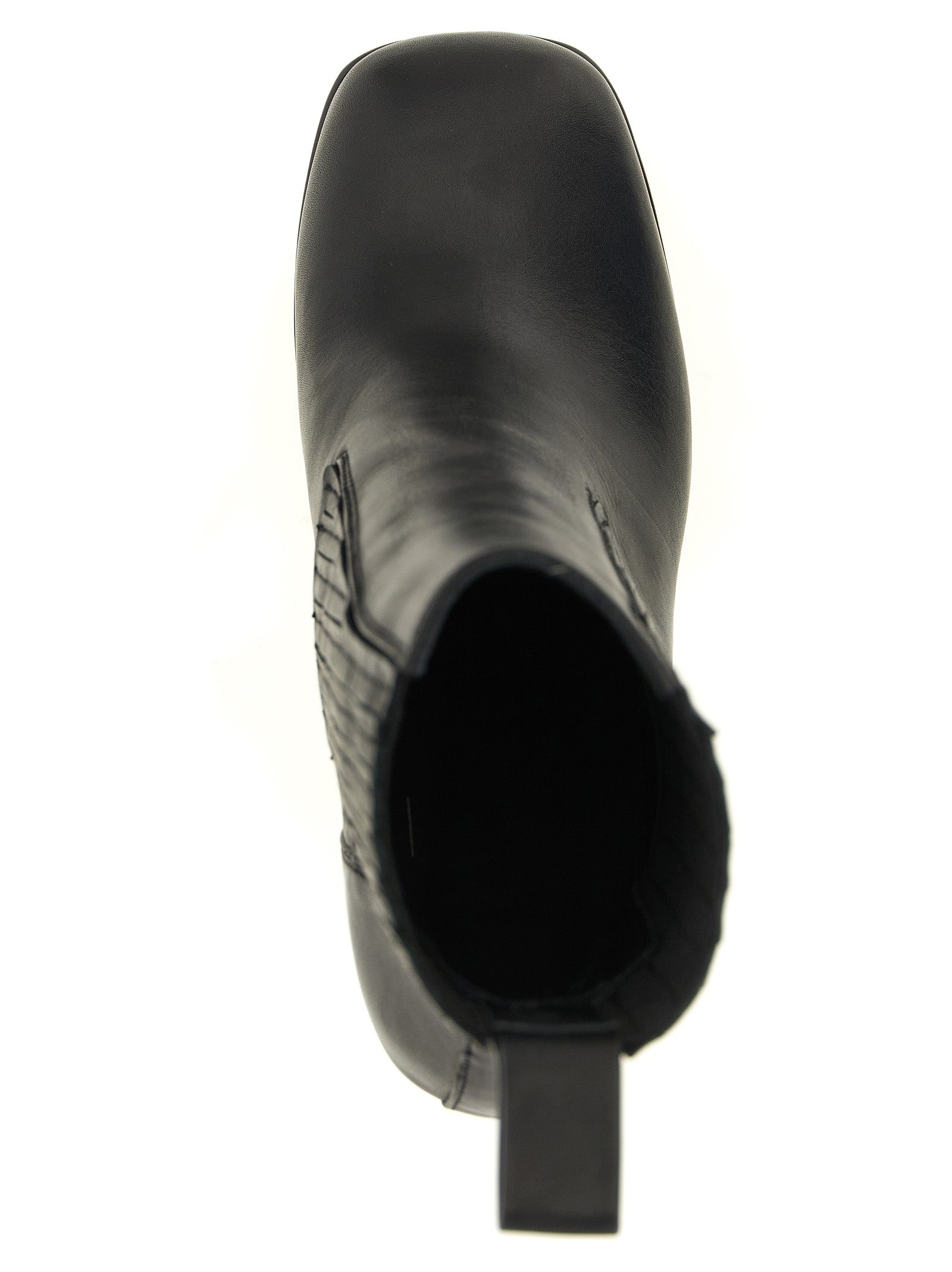 Rick Owens Schwarze Stiefeletten aus Kalbsleder