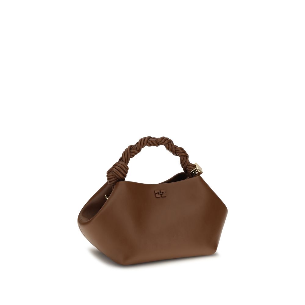 Ganni Braune Schultertasche aus recyceltem Leder