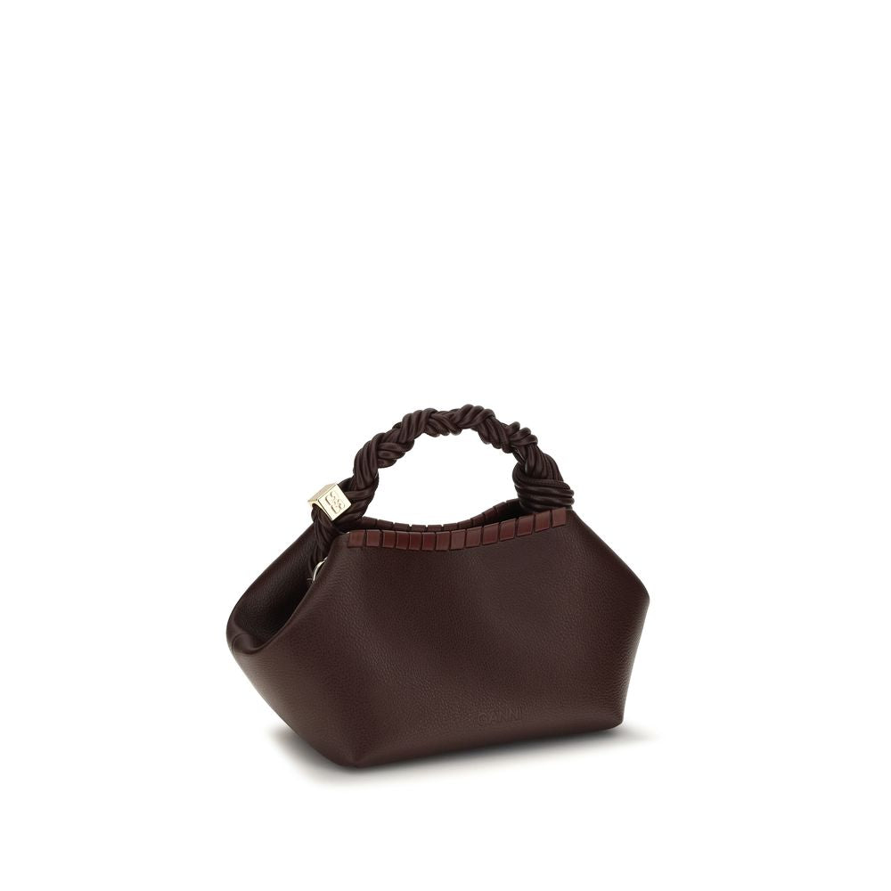 Ganni Braune Schultertasche aus recyceltem Leder