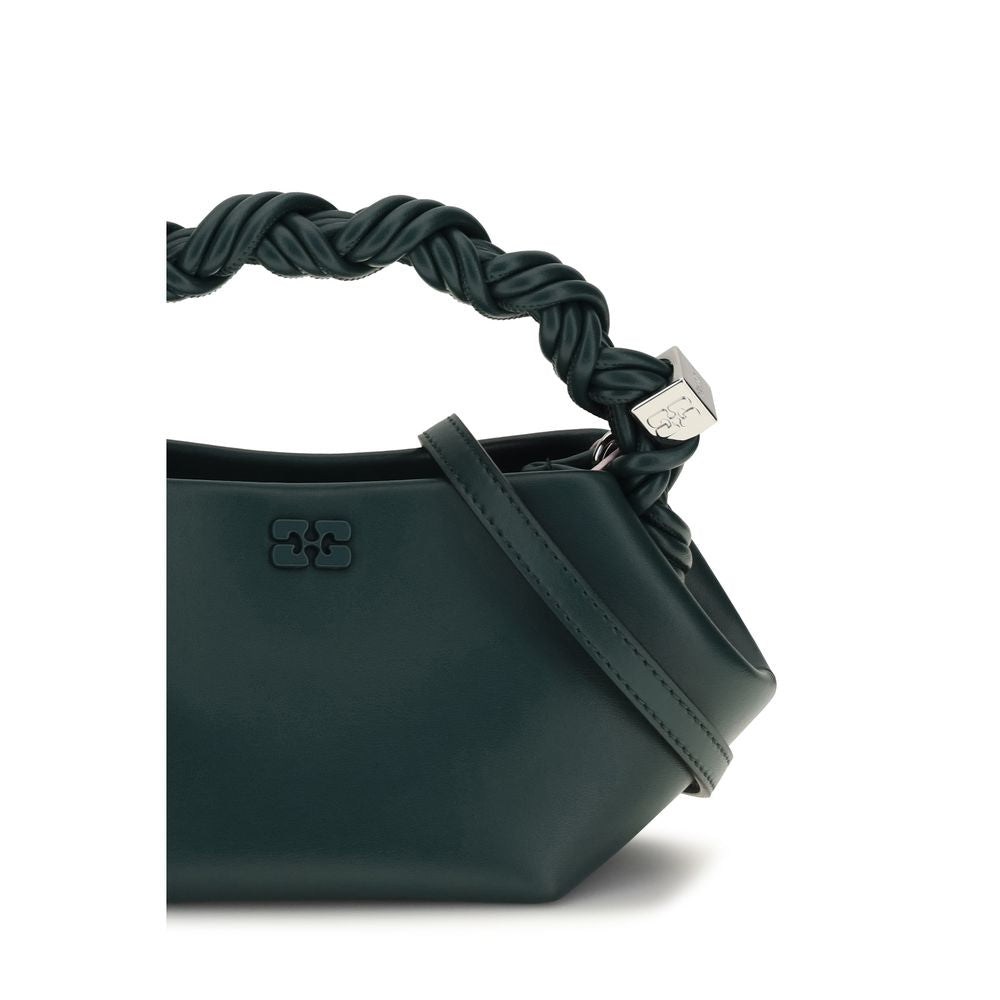 Ganni Schultertasche aus recyceltem Bicolor-Leder