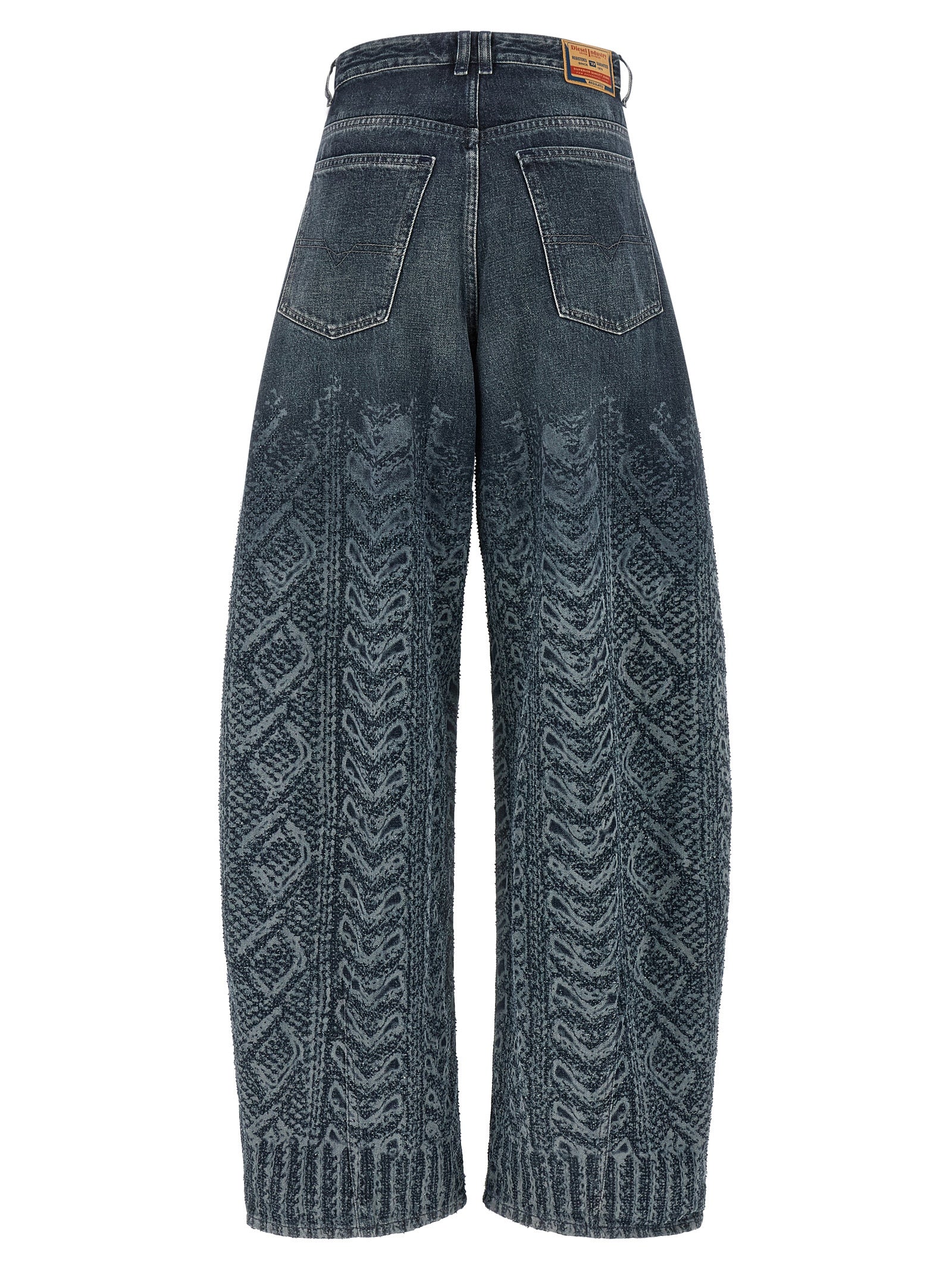 Diesel Blaue High-Waist Jeans aus Baumwolle