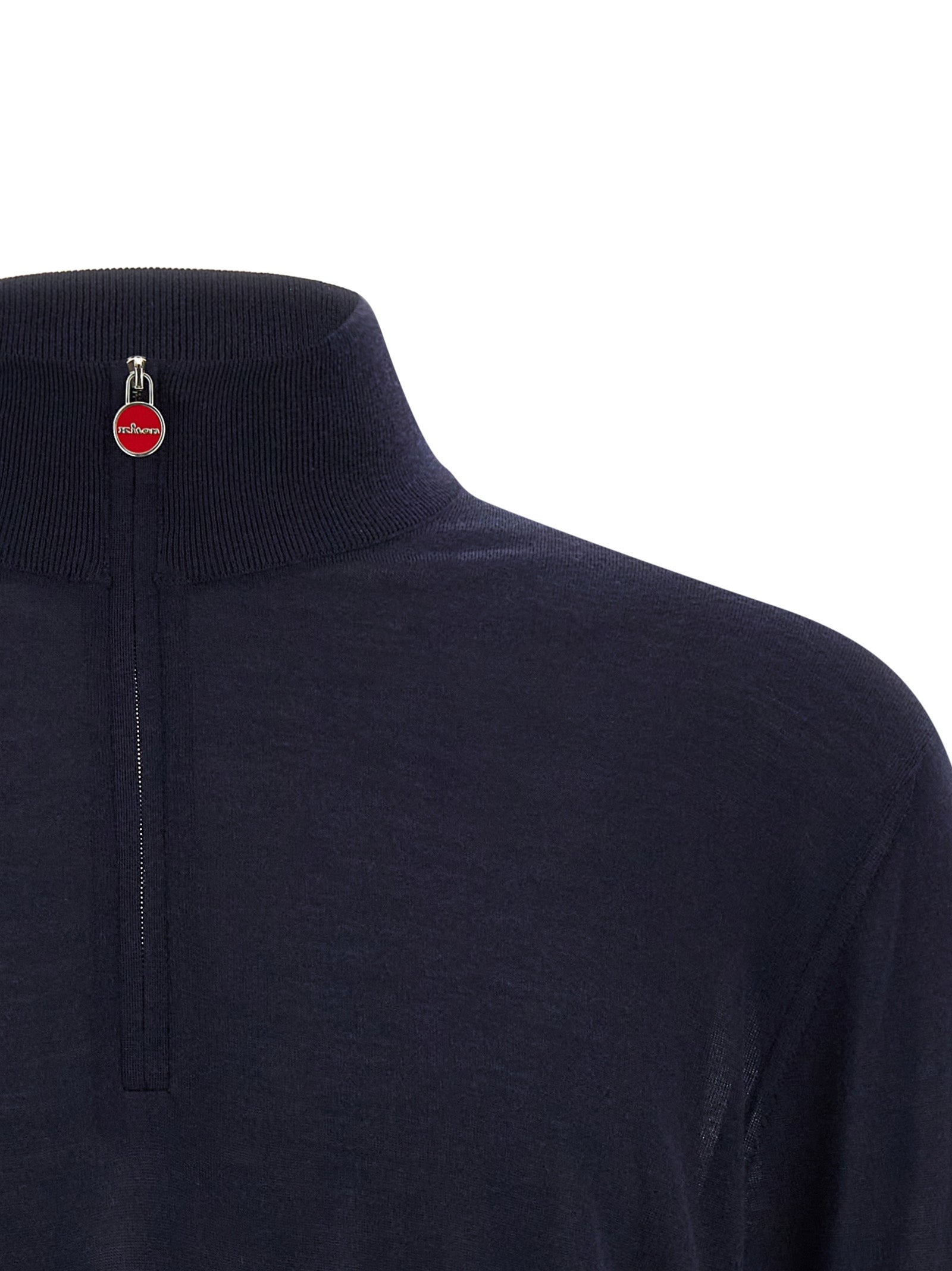 Kiton Blauer Wollcardigan