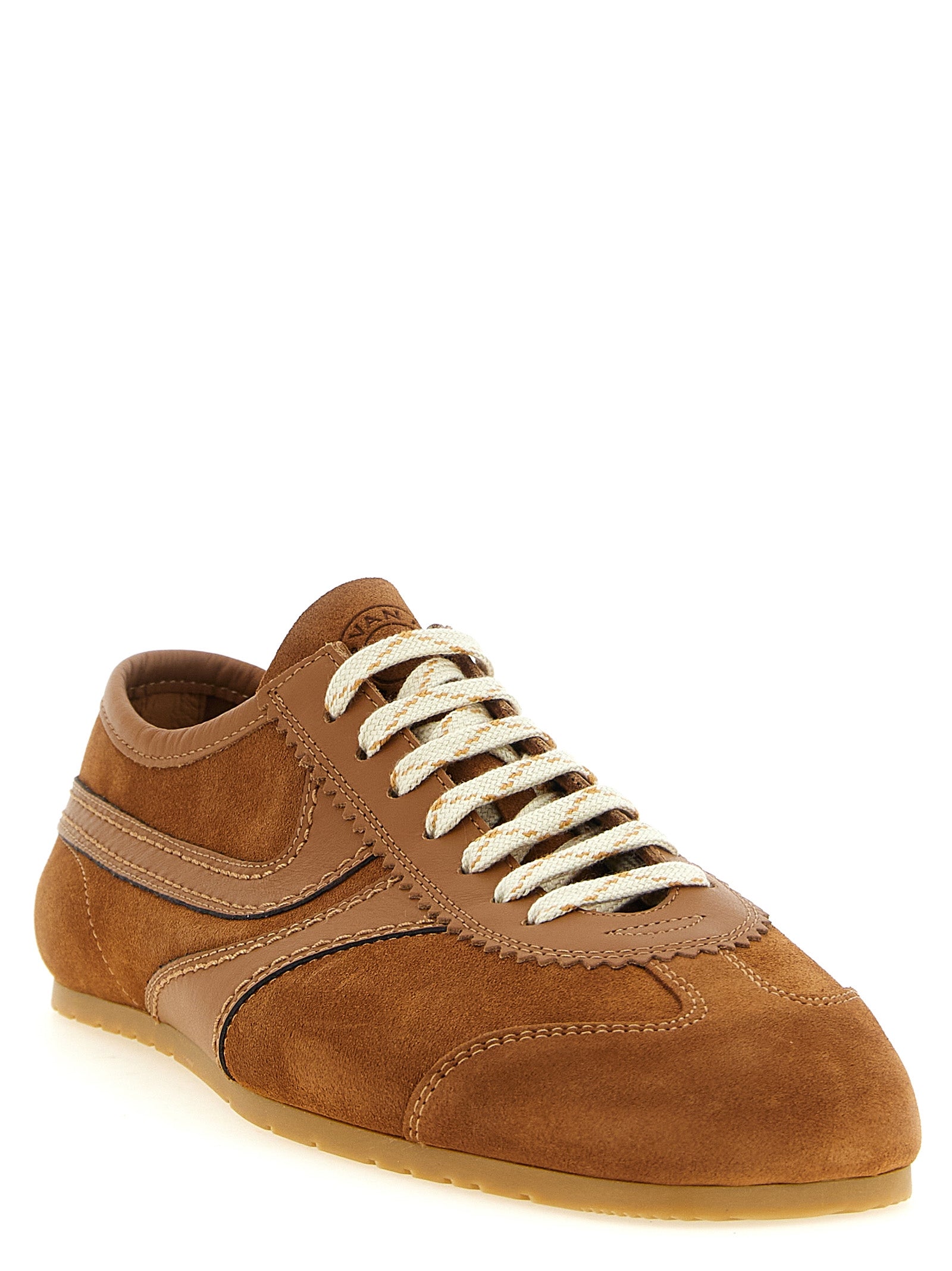 Dries Van Noten Beige Kalbsleder Low-Top-Sneaker